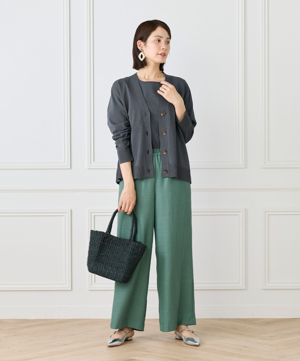 Le Souk「Vネックカーディガン」|カーディガン|