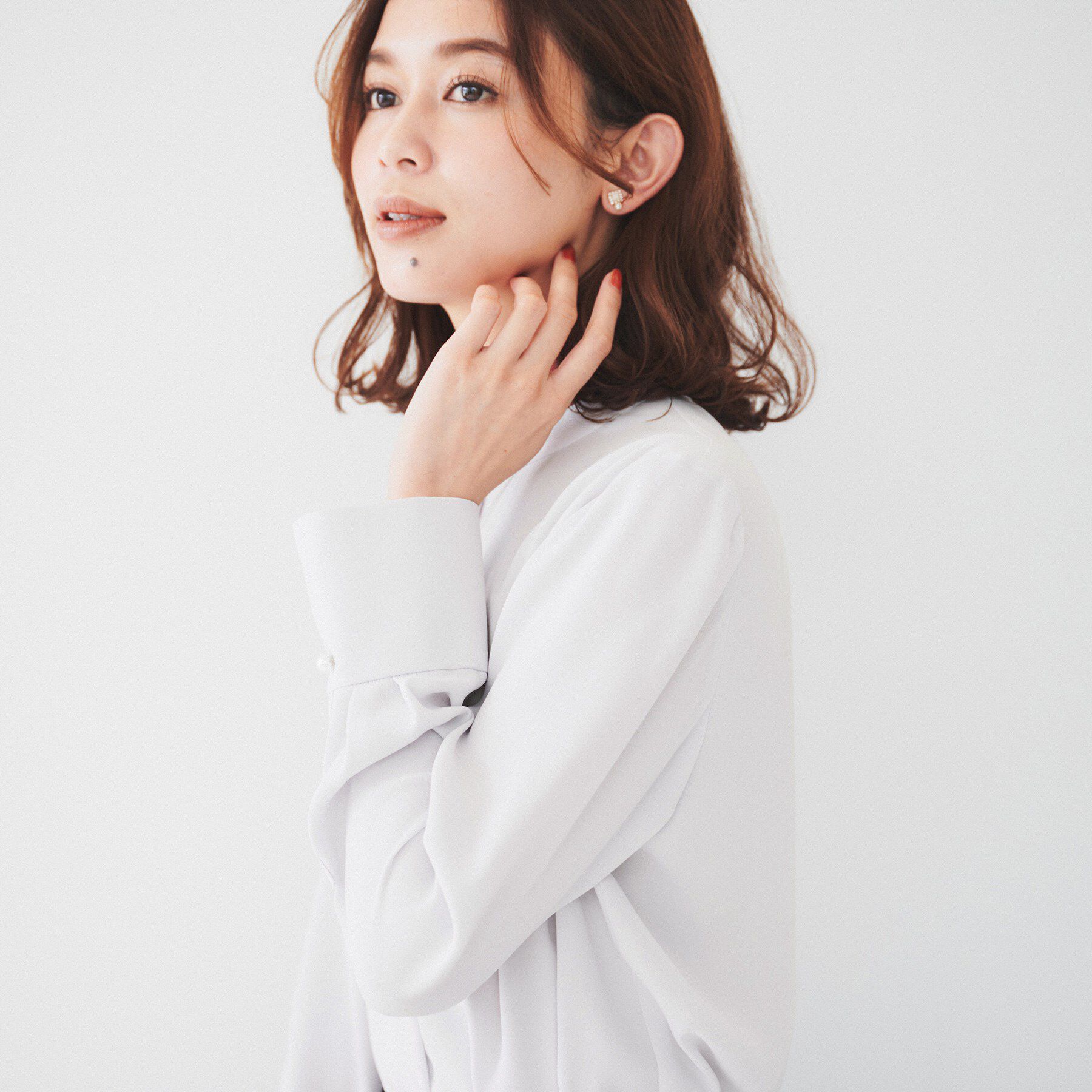 UNTITLED「【通勤】ジョーゼット タックブラウス」|シャツ・ブラウス|