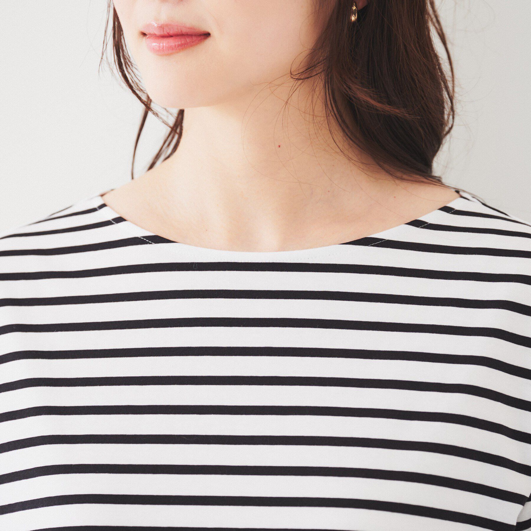 UNTITLED「【着回し/首元スッキリ】ボートネック天竺プルオーバー」|Tシャツ・カットソー|