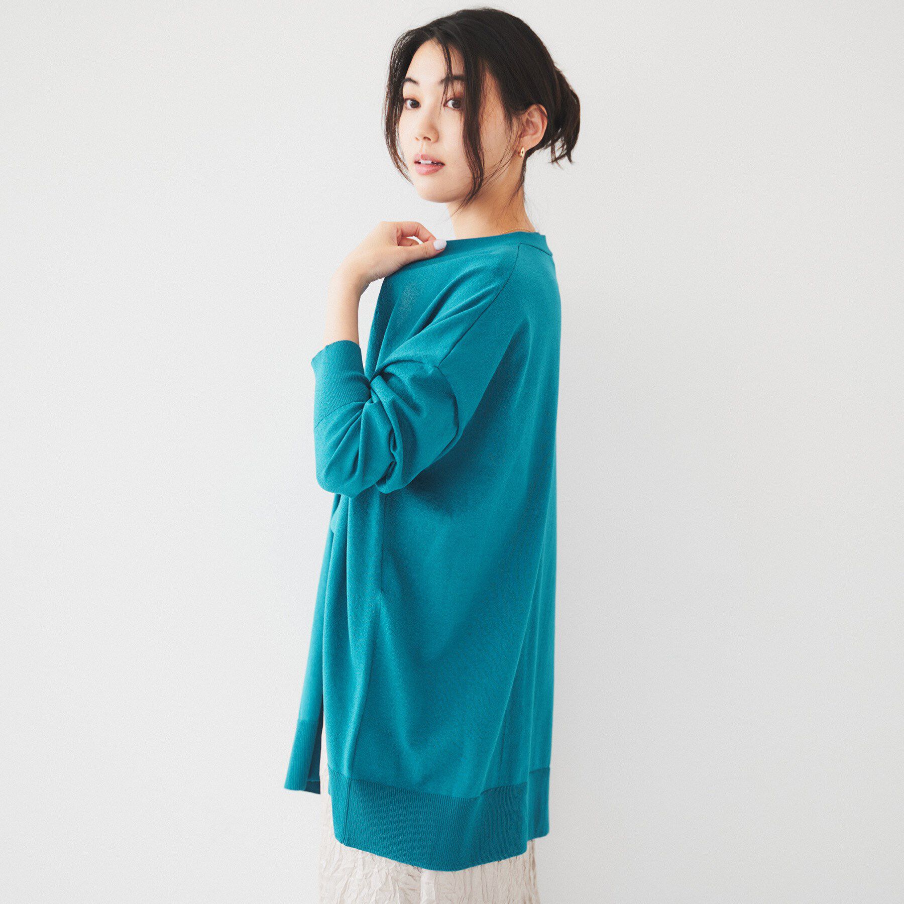 UNTITLED「ボタンレスニットカーディガン」|カーディガン|