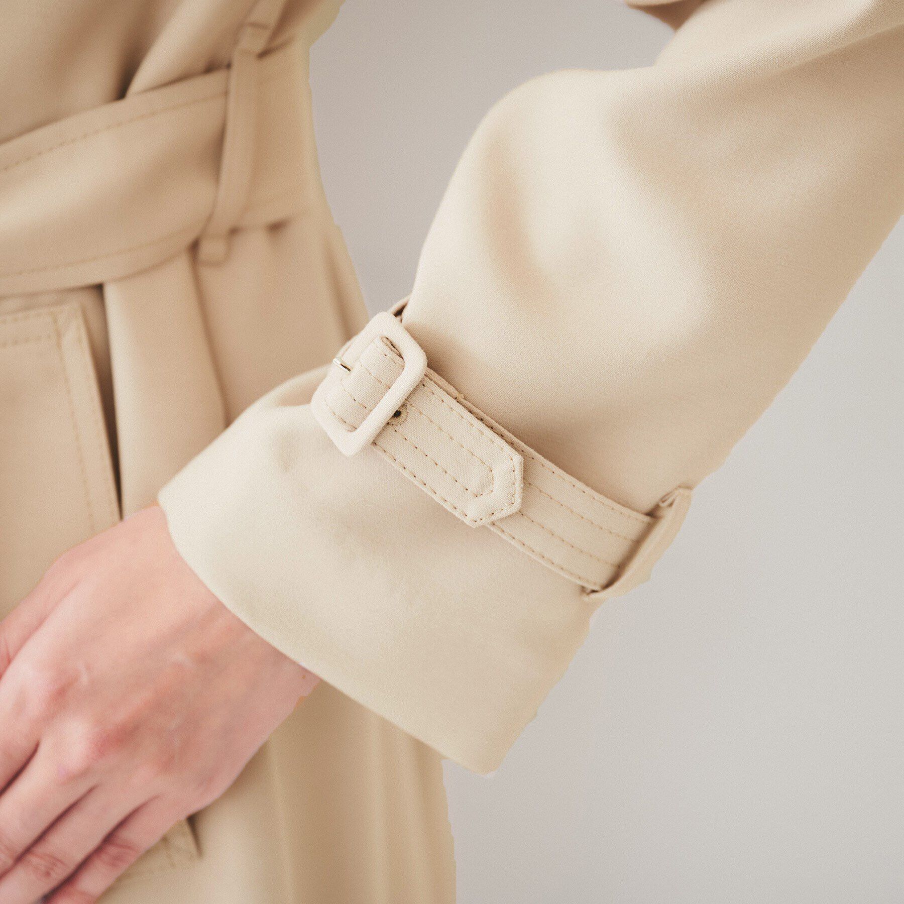 UNTITLED「【通勤】バックサテン トレンチコート」|トレンチコート|