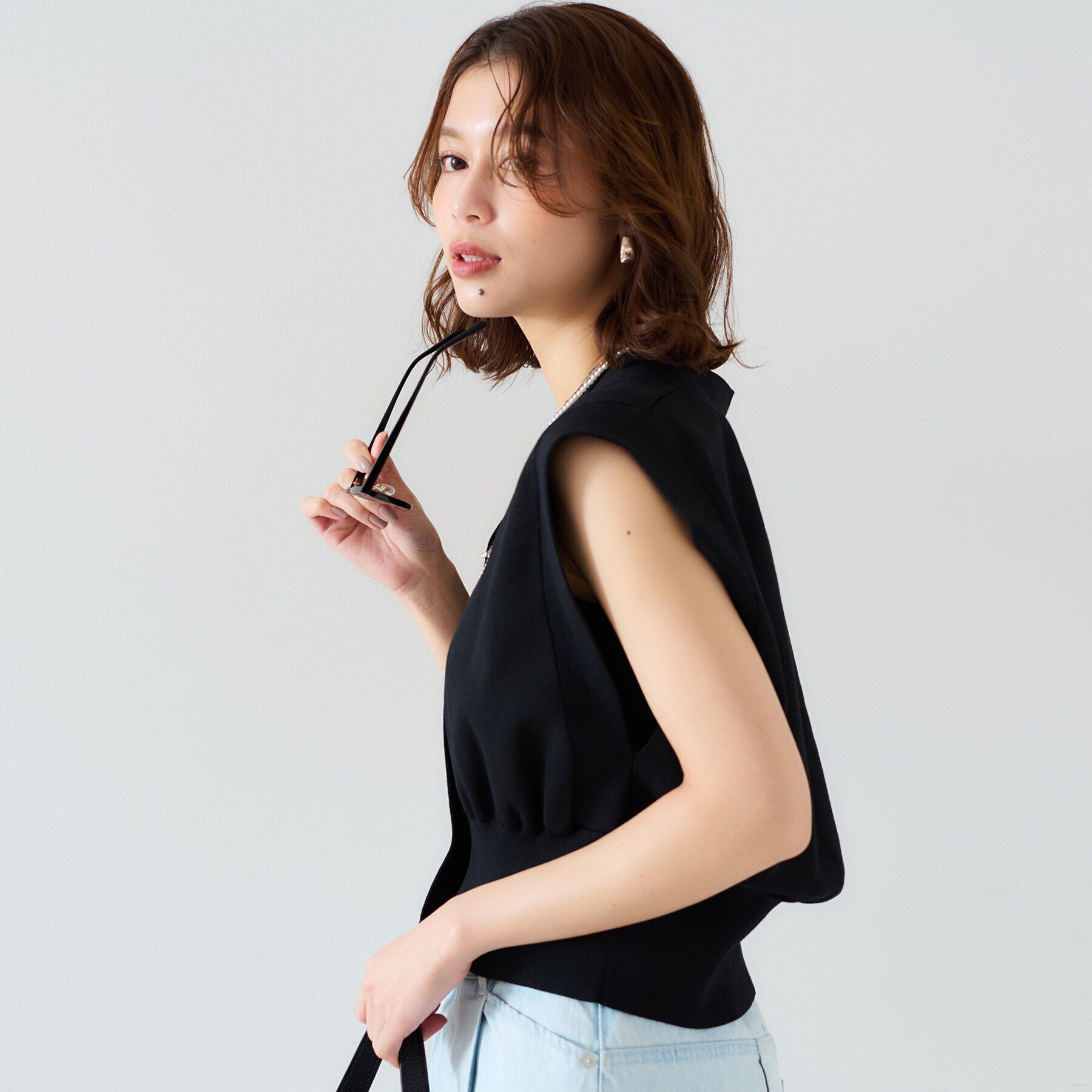 UNTITLED「【セットアップ可能】コンパクトニットベスト」|ニット・セーター|