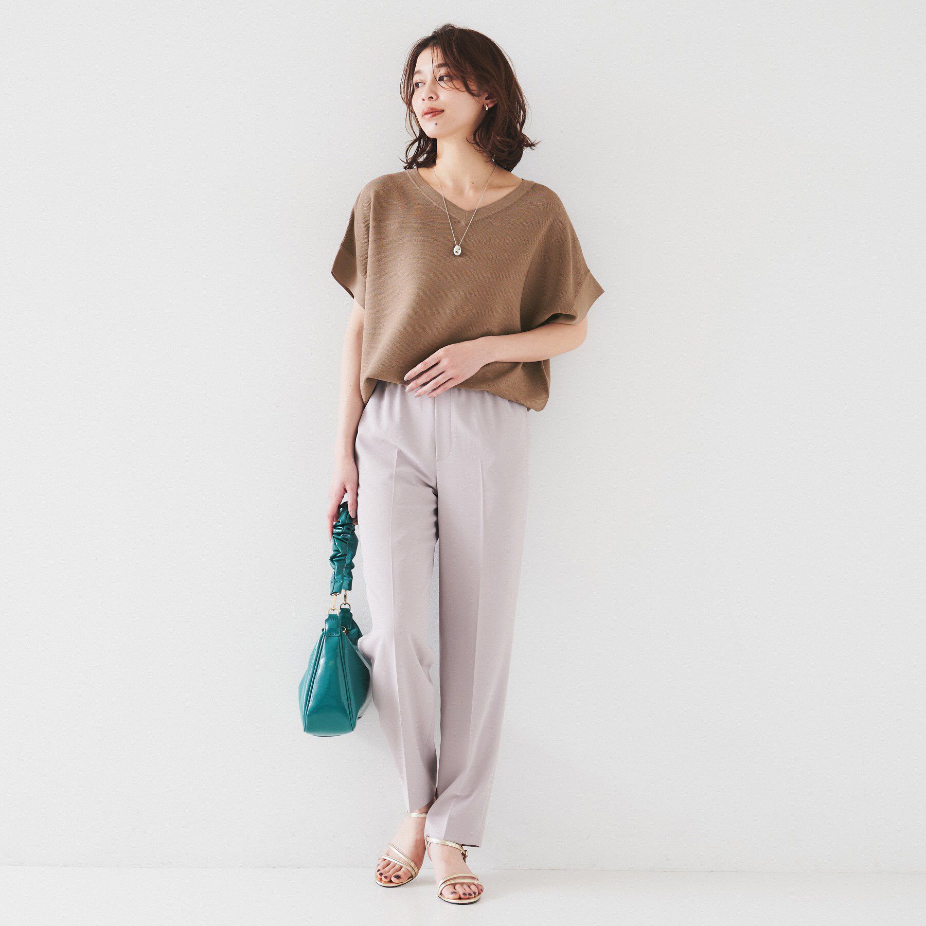 UNTITLED「【12色展開/体型カバー/2way】バウンドスリーブニット」|ニット・セーター|