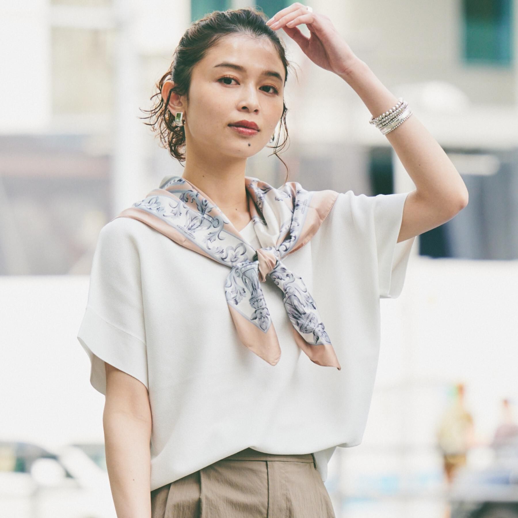 UNTITLED「【12色展開/体型カバー/2way】バウンドスリーブニット」|ニット・セーター|