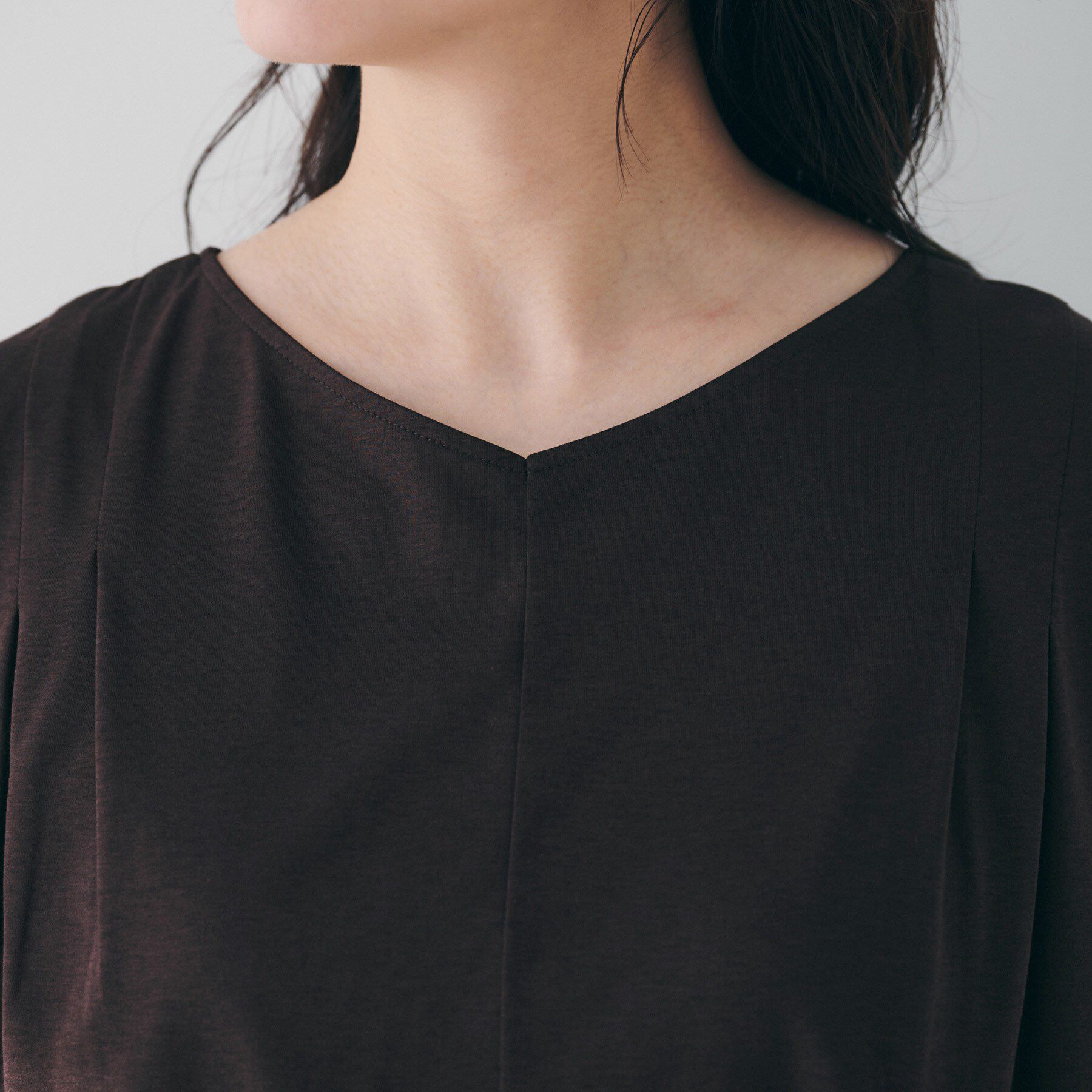 UNTITLED「【洗える】タック入りフレンチスリーブプルオーバー」|Tシャツ・カットソー|