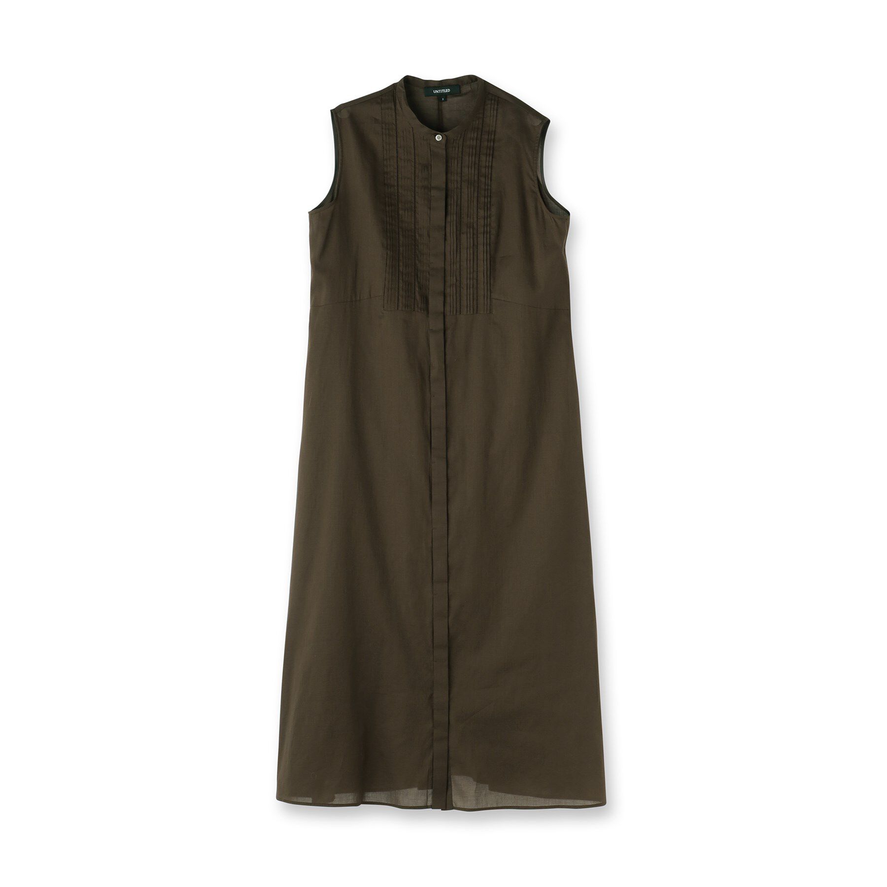 UNTITLED「【シアー/前開き/夏ワンピ】コットンピンタックワンピース」|ワンピース|