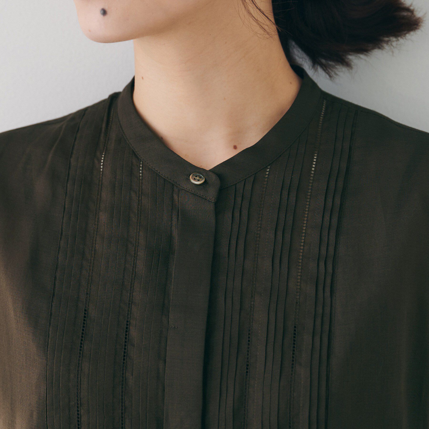 UNTITLED「【シアー/前開き/夏ワンピ】コットンピンタックワンピース」|ワンピース|