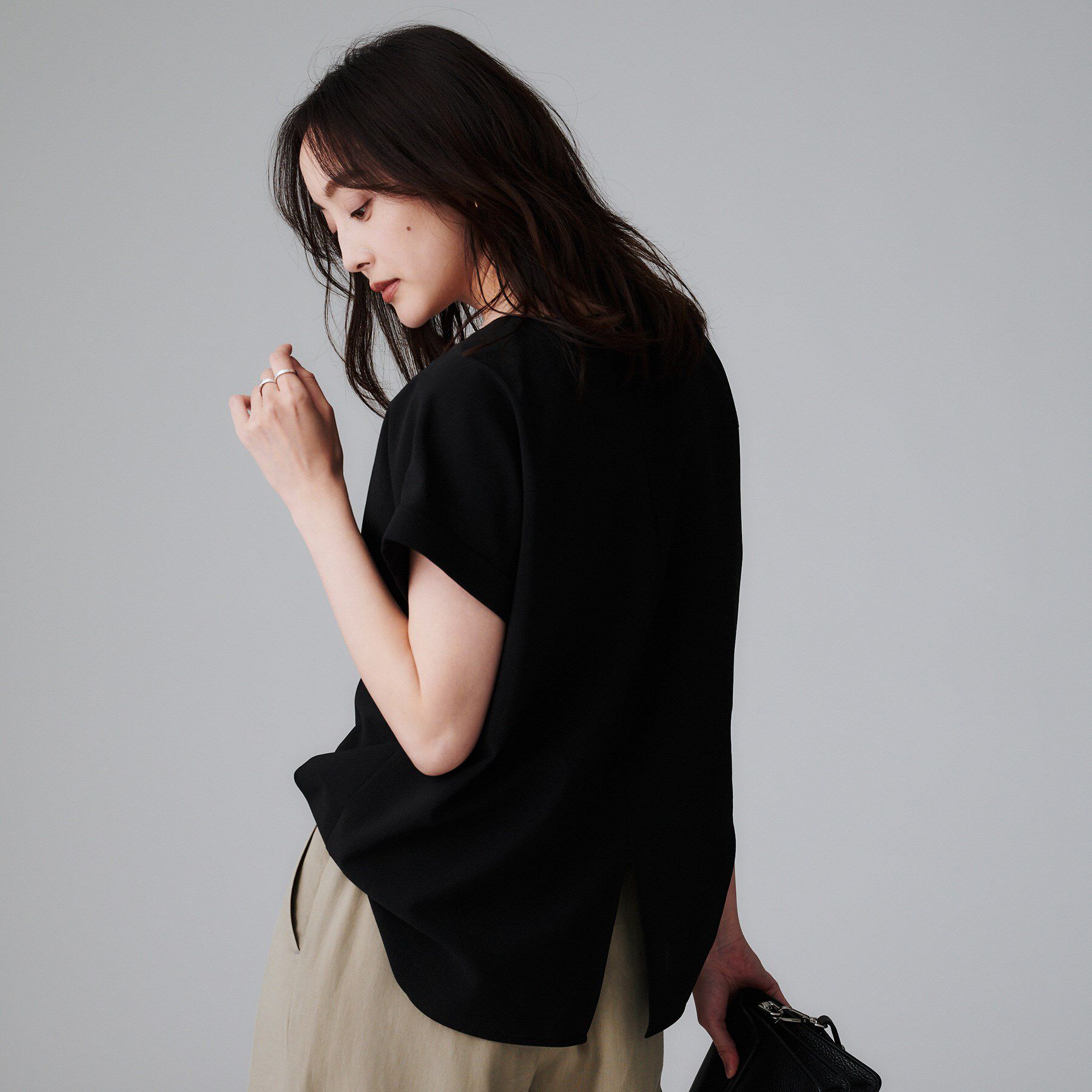 UNTITLED「【セットアップ可/はっ水/通勤】リラククール 半袖ブラウス」|シャツ・ブラウス|