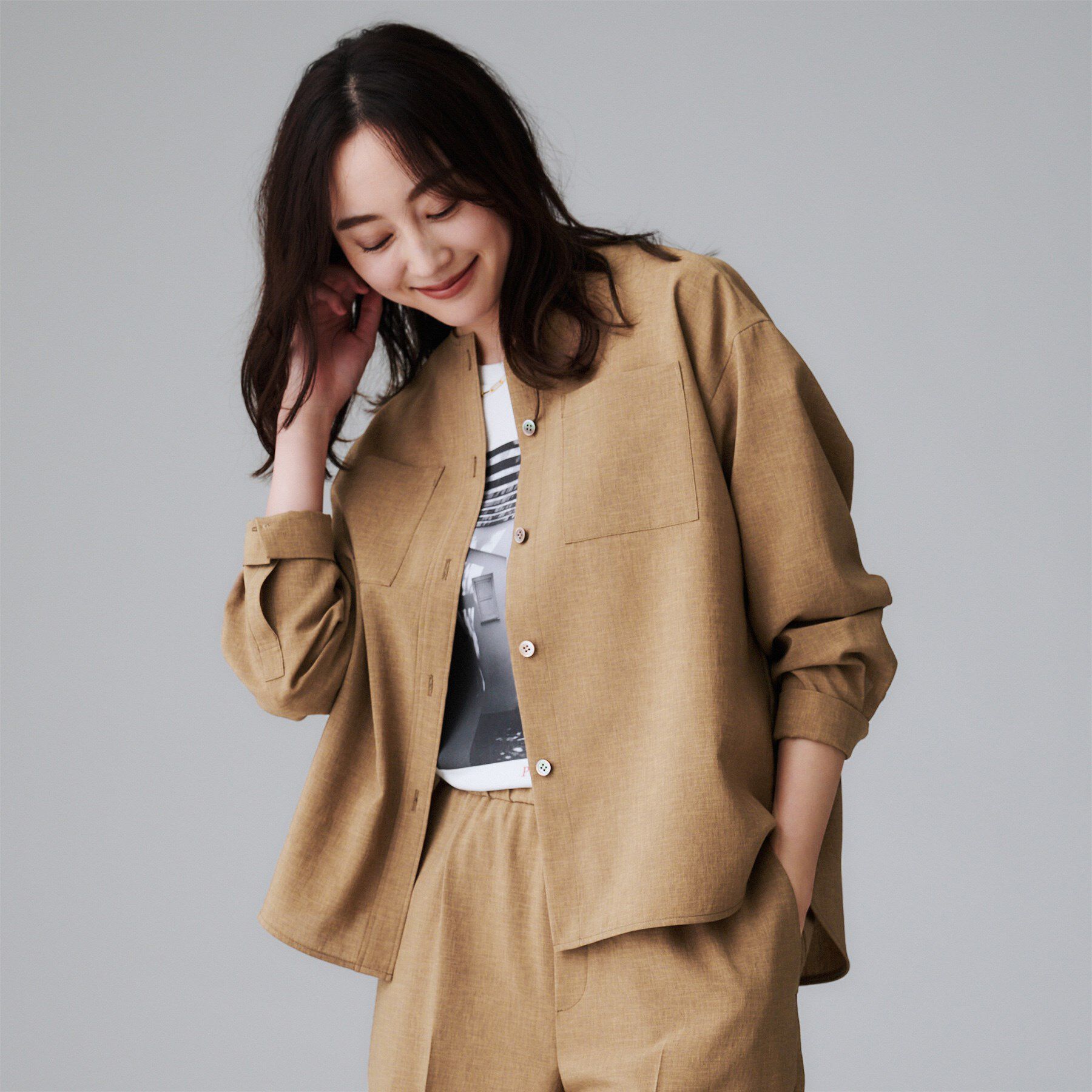 UNTITLED「【秋も着られる/セットアップ可】リラククールシャツ」|シャツ・ブラウス|