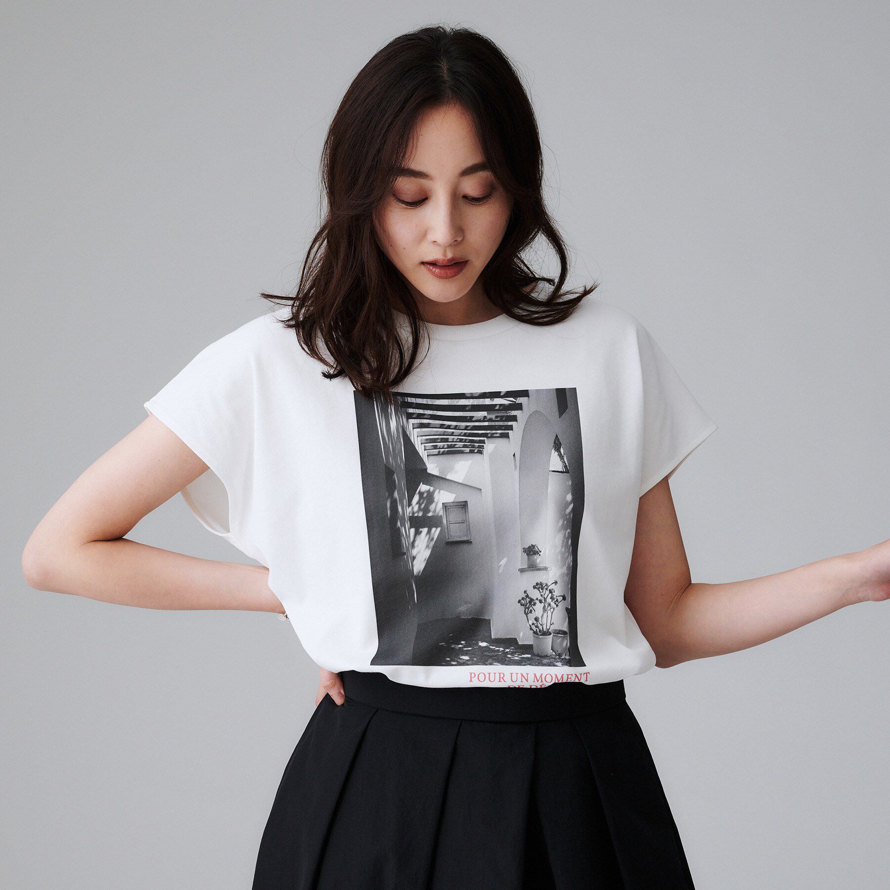 UNTITLED「【コットン100/プリントロゴ】フォトTシャツ」|Tシャツ・カットソー|