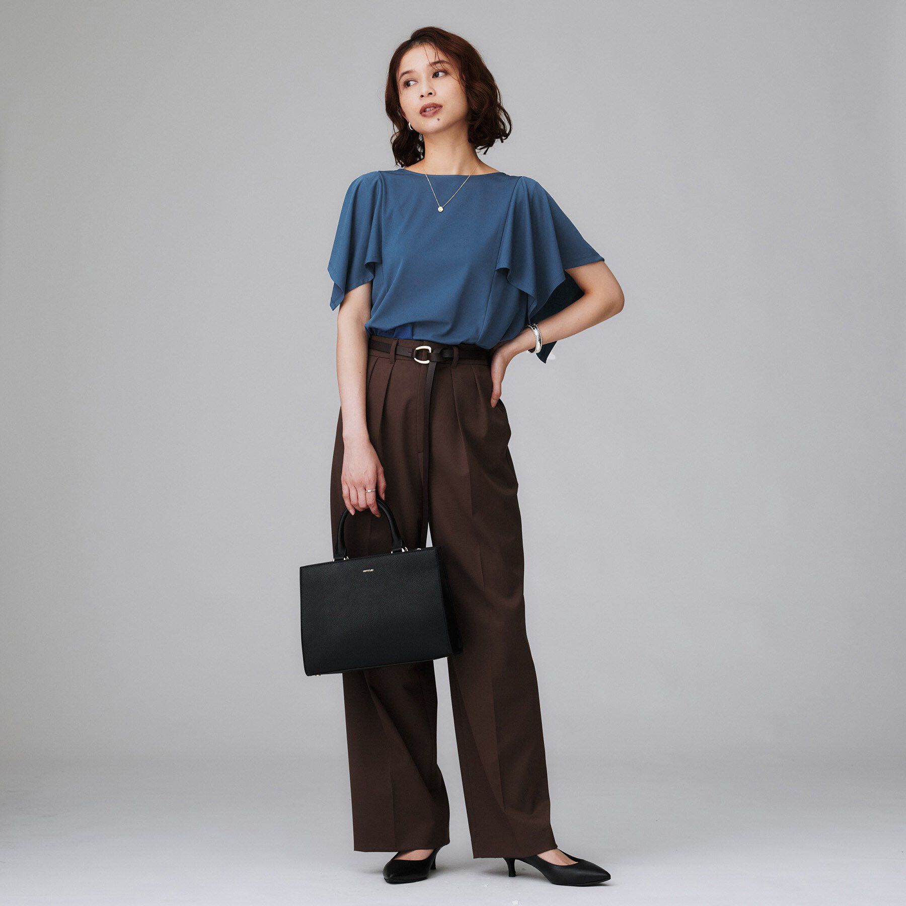 UNTITLED「【きれいめ／接触冷感／日本製】ハンカチスリーブプルオーバー」|Tシャツ・カットソー|