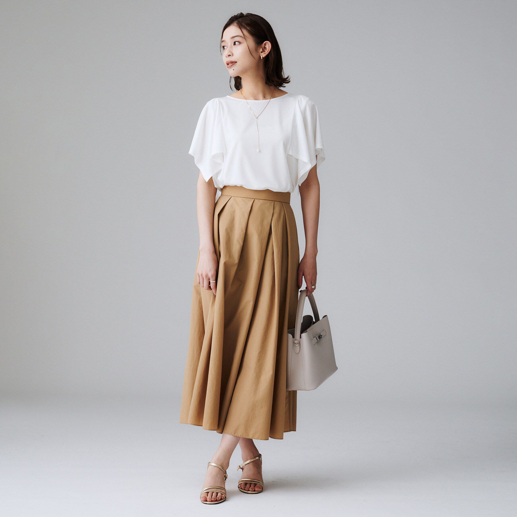 UNTITLED「【きれいめ／接触冷感／日本製】ハンカチスリーブプルオーバー」|Tシャツ・カットソー|