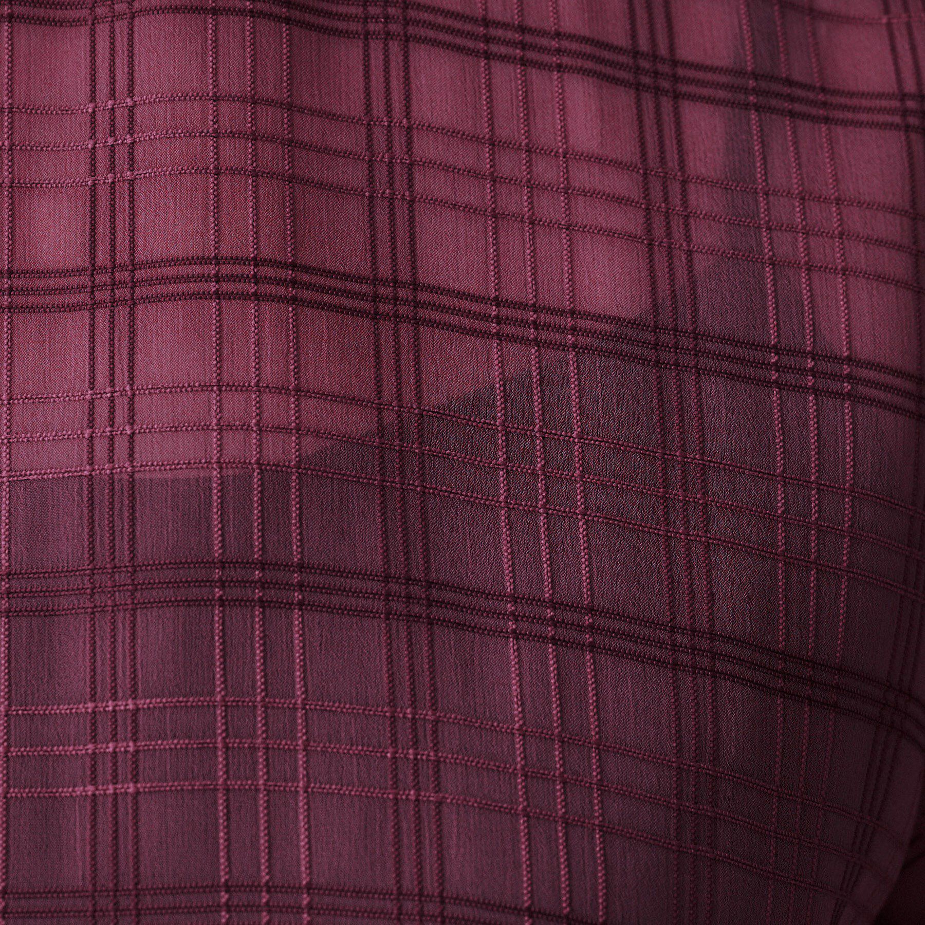 UNTITLED「【シアー】チェックスタンドネックブラウス」|シャツ・ブラウス|