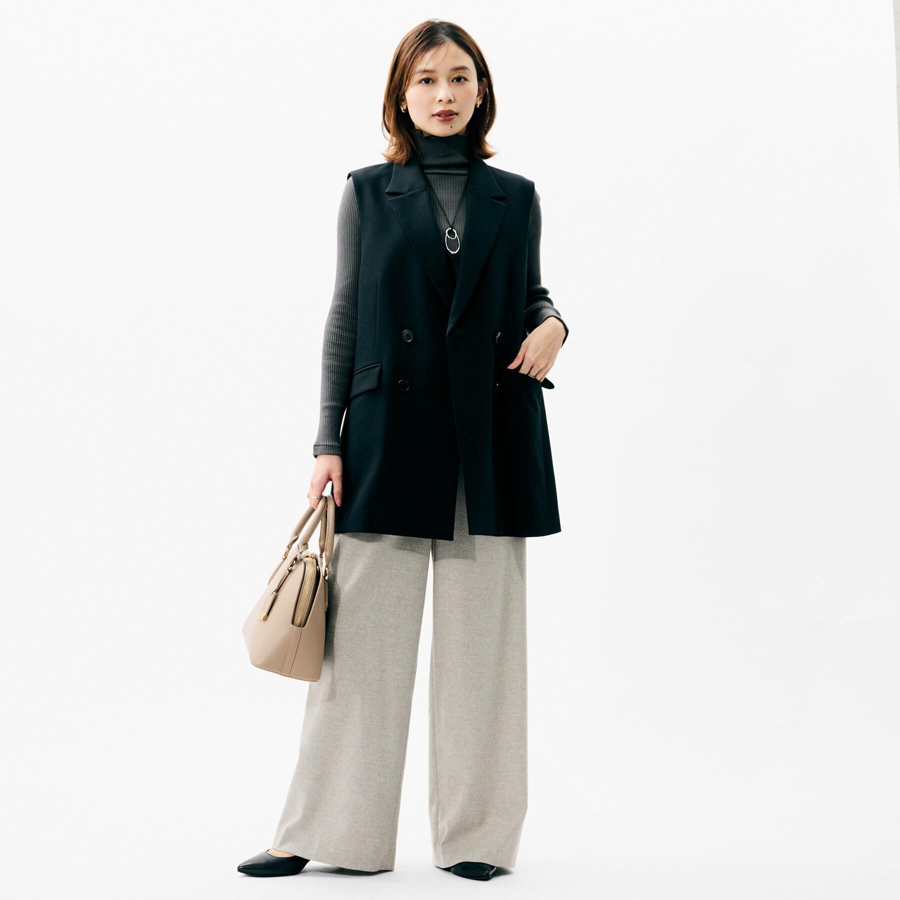 UNTITLED「【セットアップ可/洗える】スラブテーラードカラージレ」|ベスト・ジレ|