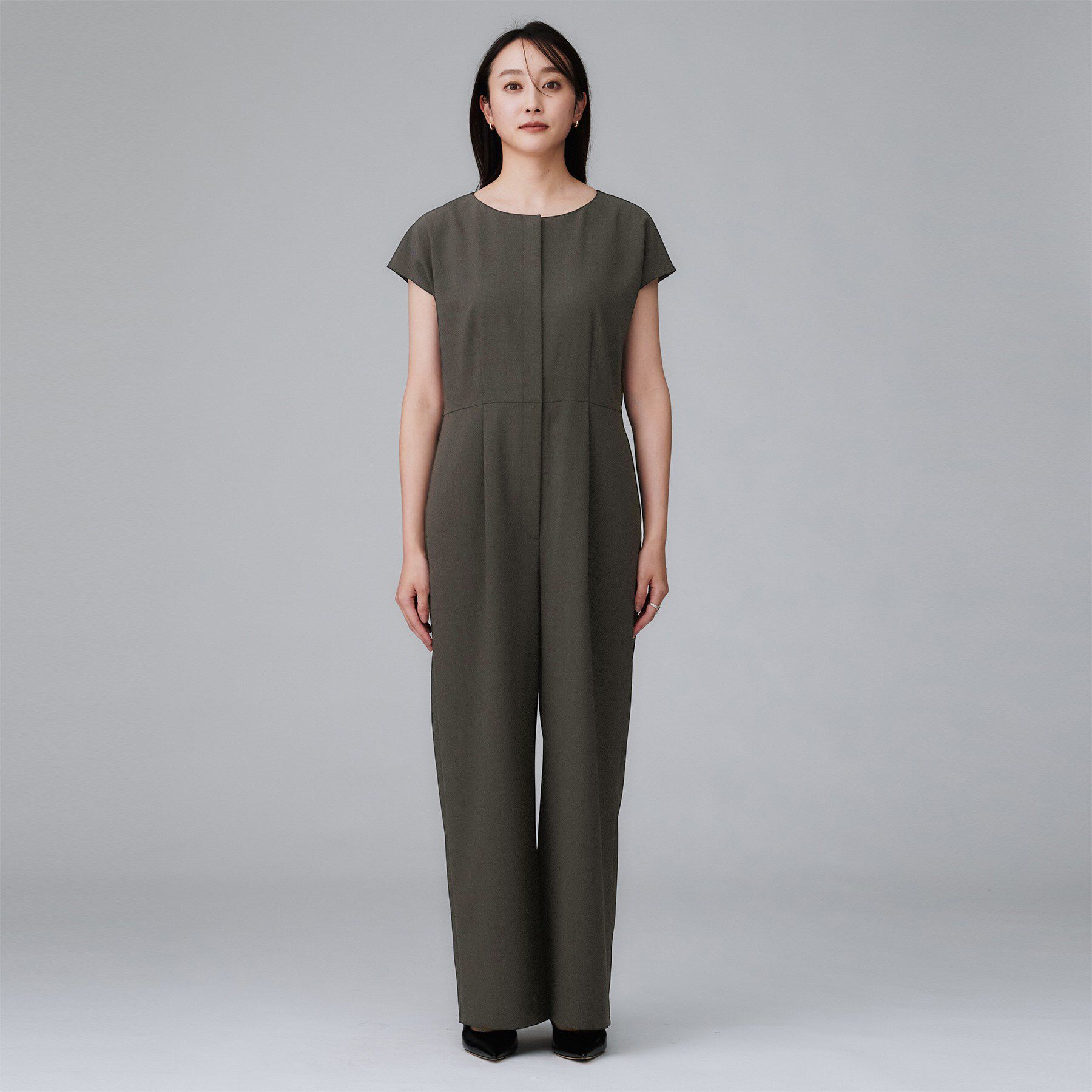 UNTITLED「【きれいめ/オールインワン】梳毛調合繊コンビネゾン」|オールインワン|