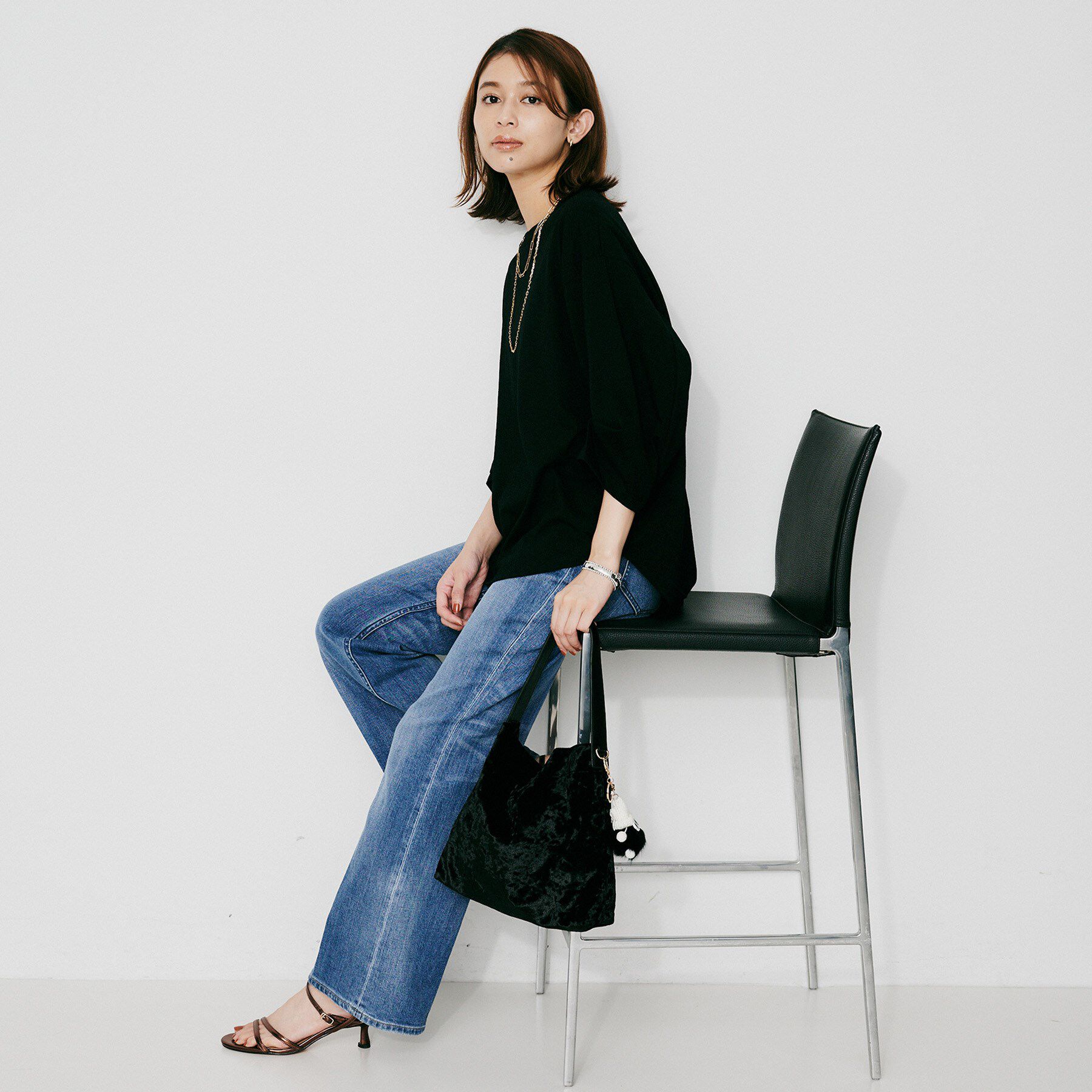 UNTITLED「【Munich】タックスリーブTシャツ」|Tシャツ・カットソー|