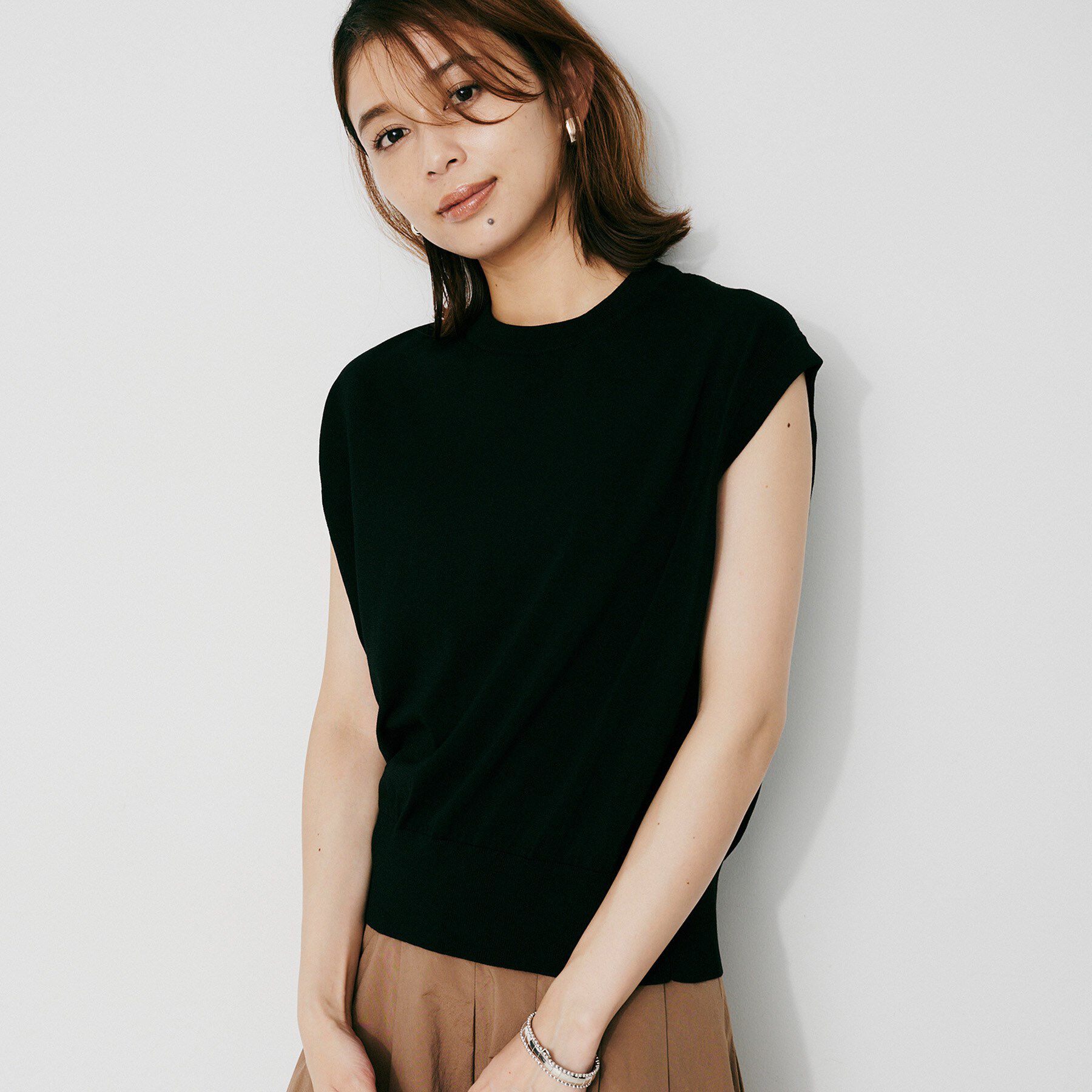 UNTITLED「【TRADITIONAL WEATHERWEAR】AWRE（アウェア）ニットトップス」|Tシャツ・カットソー|ブラック(019)