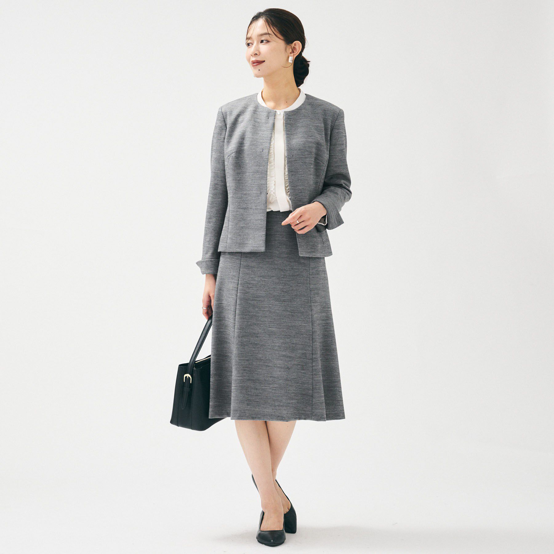 UNTITLED「【洗えるスーツ/ストレッチ】ウール混ジャージ マーメイドスカート」|スカート|