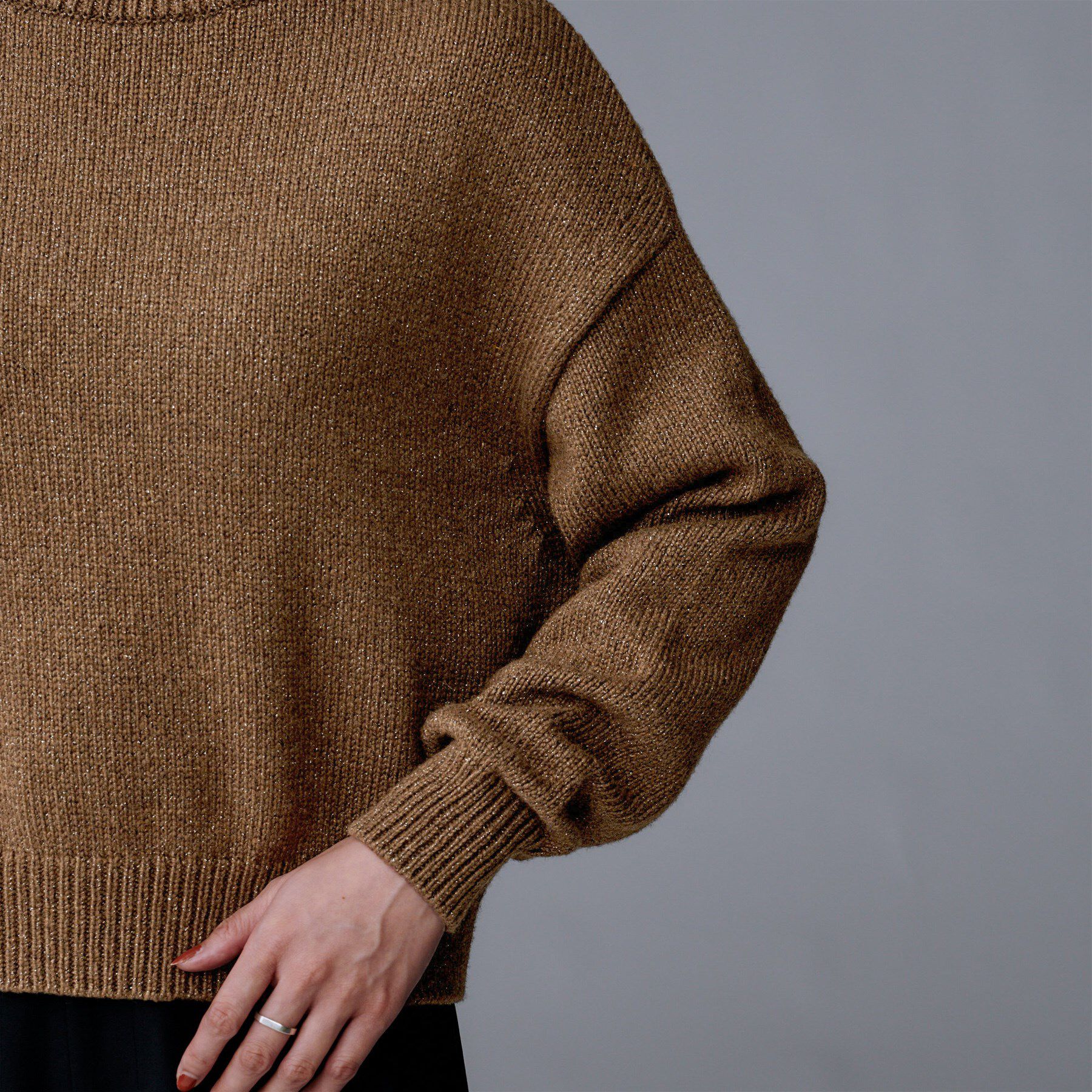 UNTITLED「【セットアップ可/ゆったり】ウール混ラメニット」|ニット・セーター|