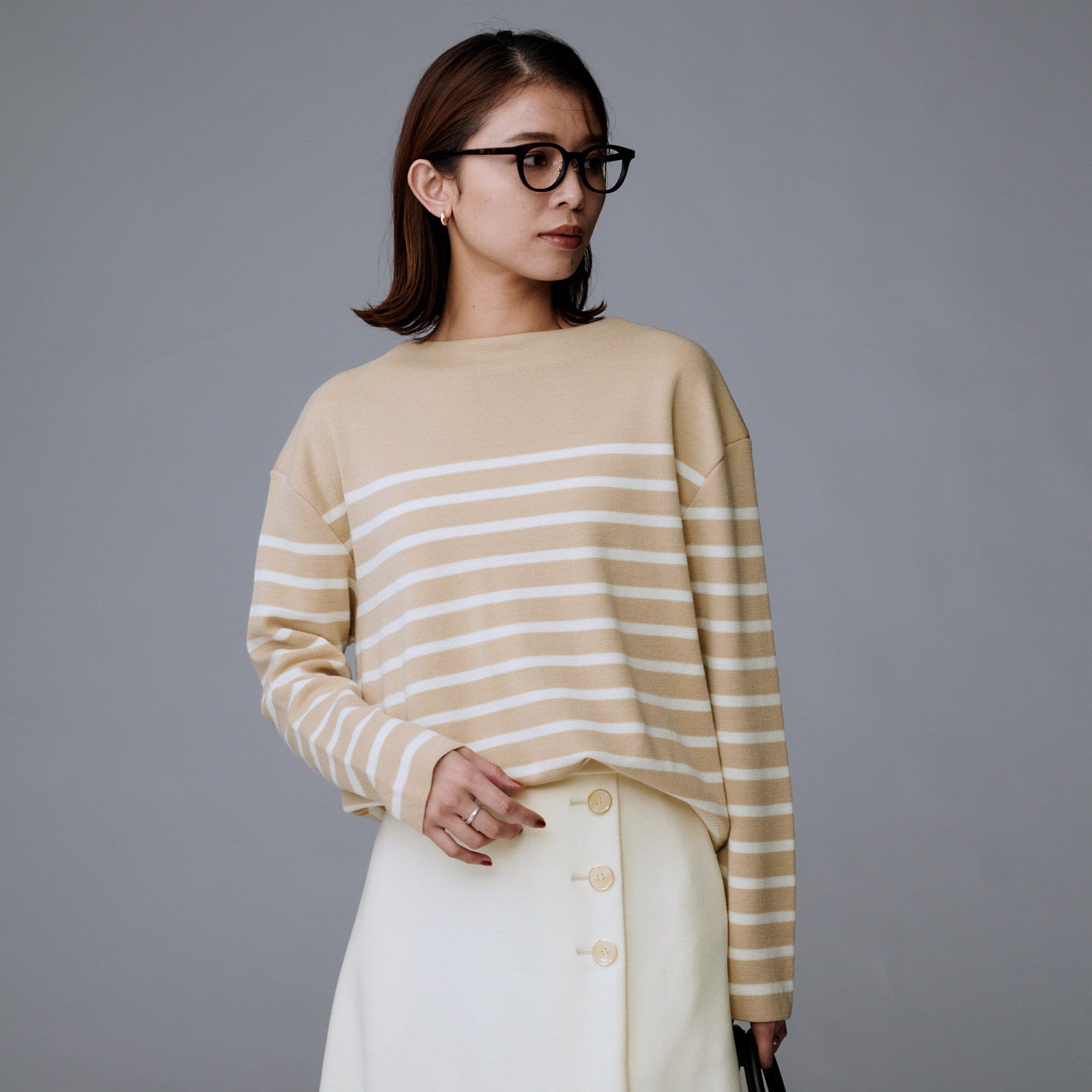 UNTITLED「【洗える】モックネックミラノリブニット」|ニット・セーター|