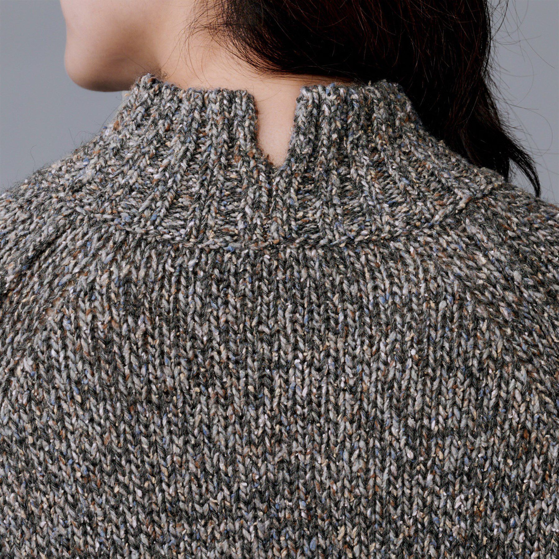 UNTITLED「【ゆったりサイズ】シルクネップ　ボトルネックニット」|ニット・セーター|