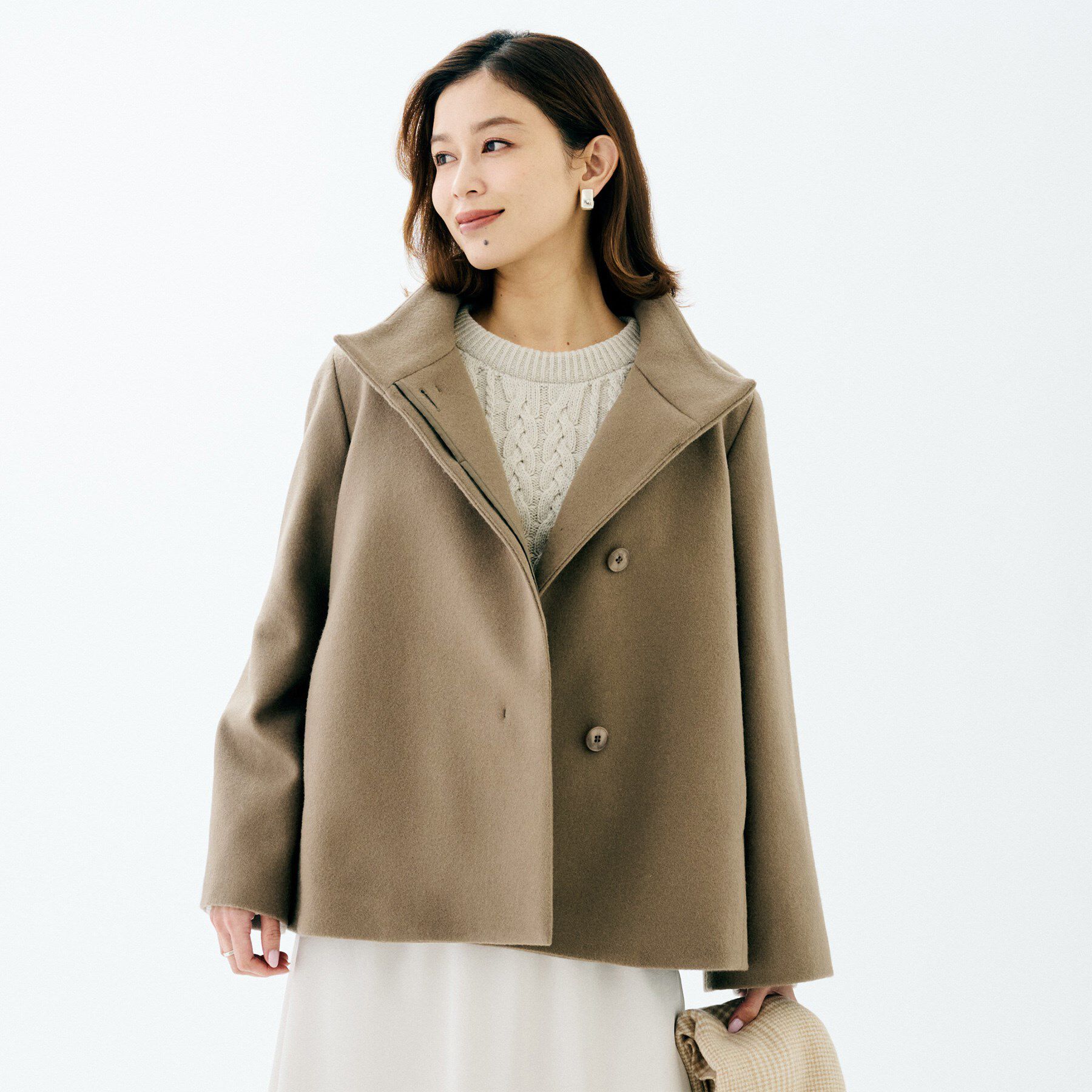 UNTITLED「【着回しが効く／オンオフアウター】ウールショートコート」|その他|