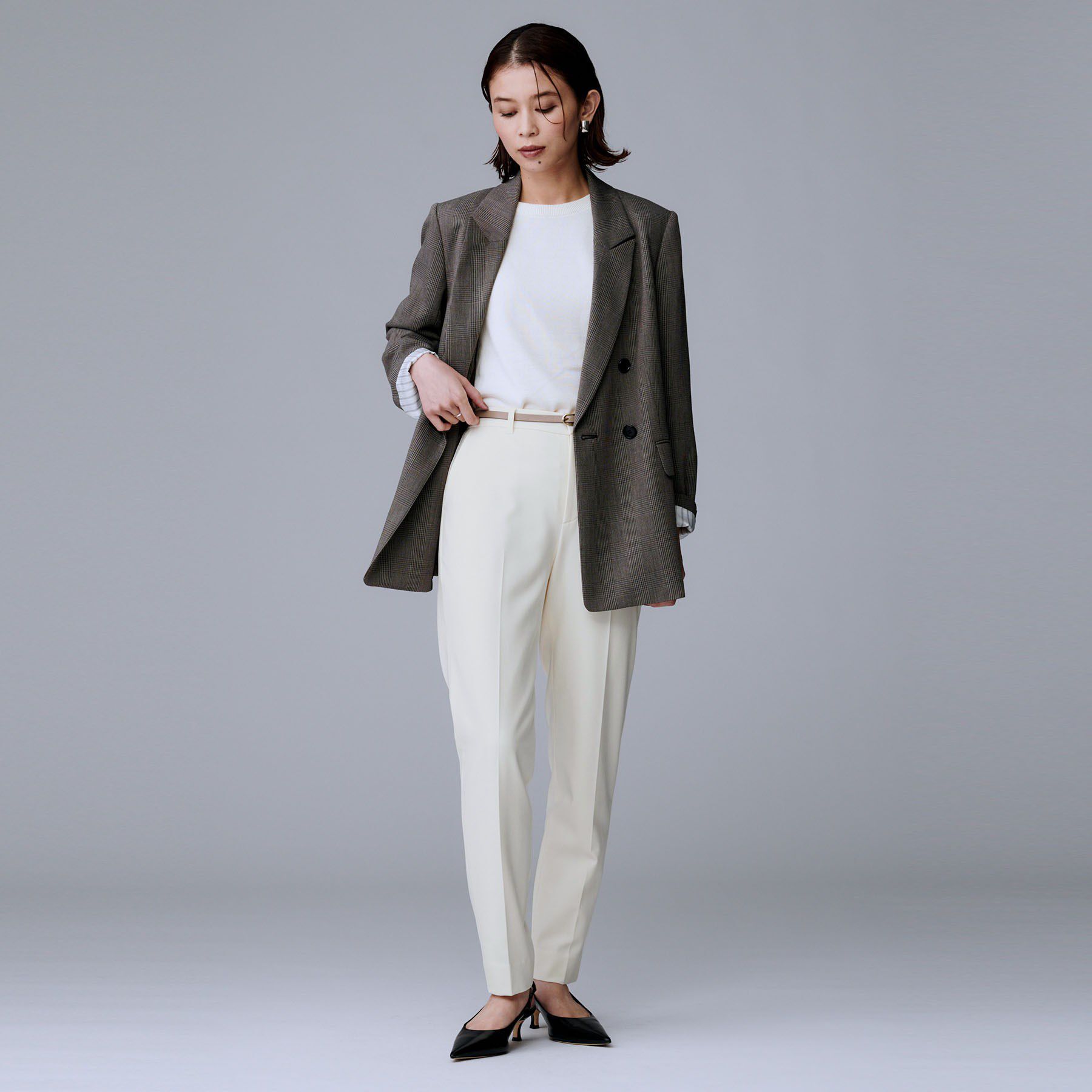 UNTITLED「【あったか素材/ストレッチ性】裏起毛テーパードパンツ」|その他|