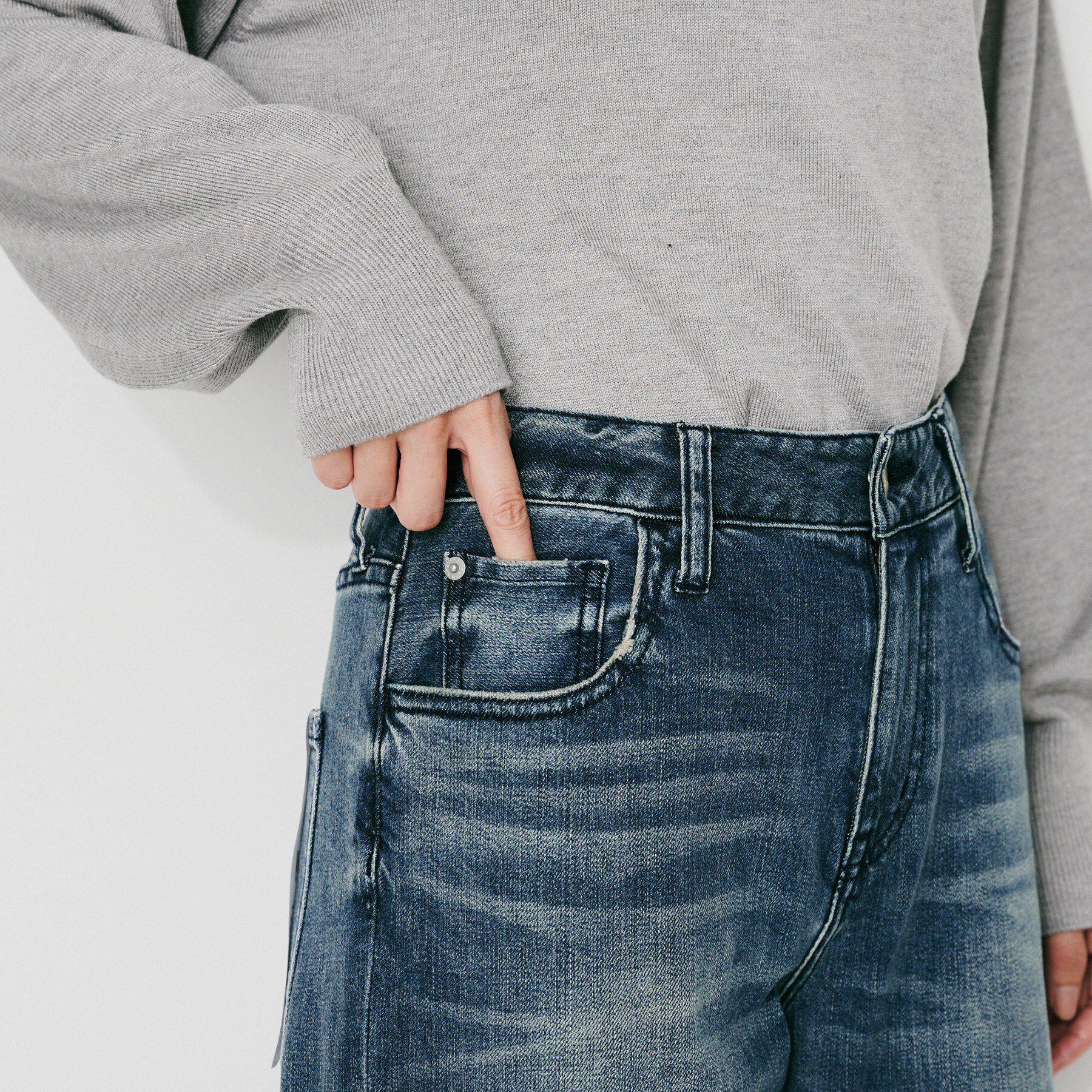 UNTITLED「【 Healthy DENIM 】別注 Pink Pepper ワイドストレートデニム」|デニム|