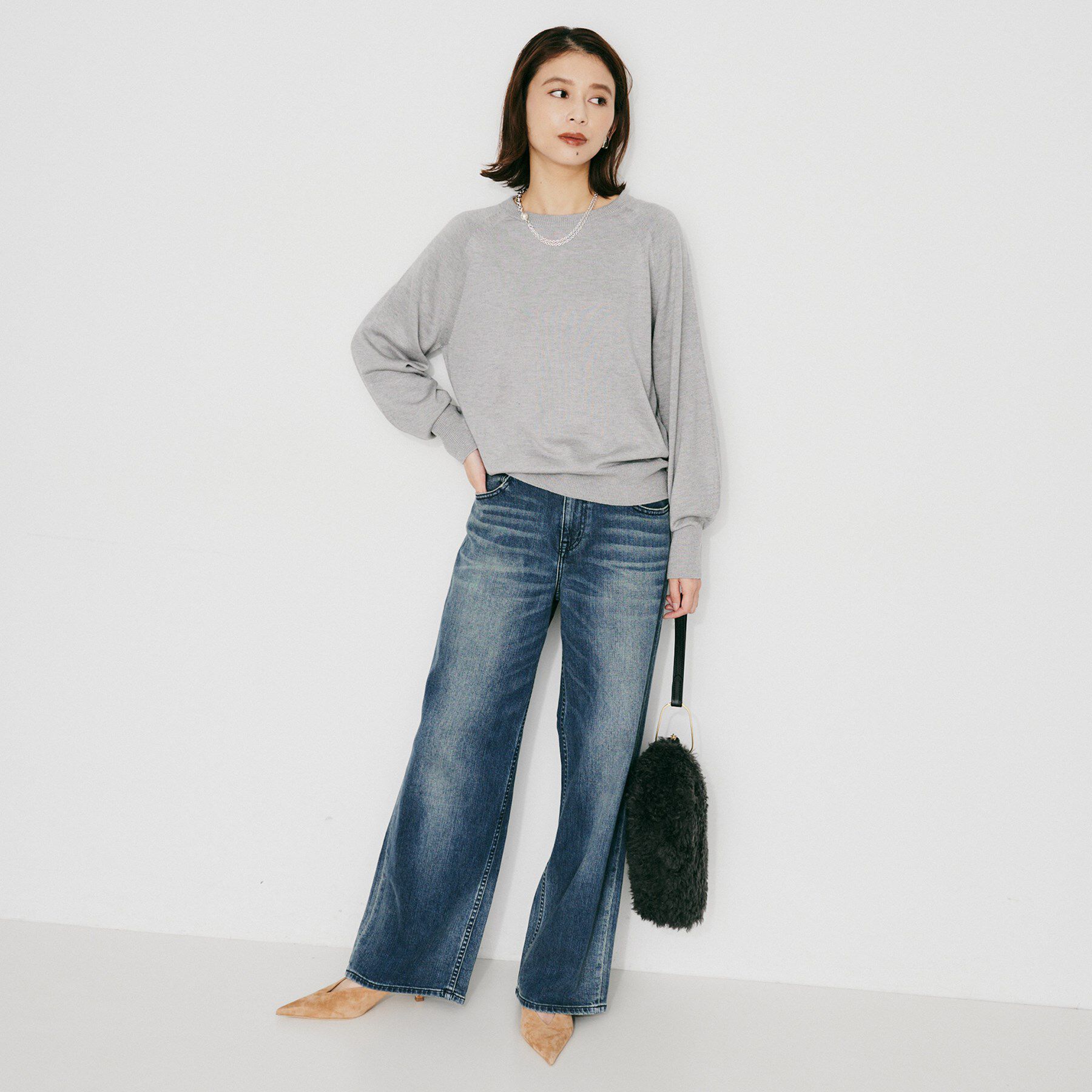 UNTITLED「【 Healthy DENIM 】別注 Pink Pepper ワイドストレートデニム」|デニム|