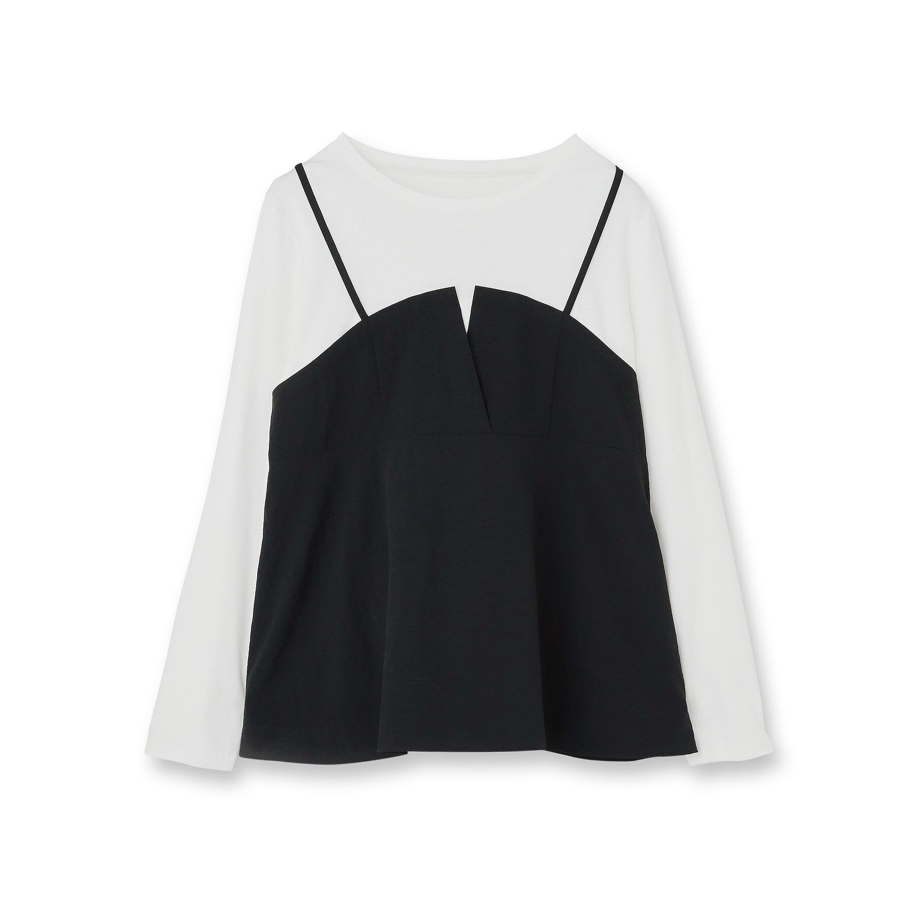 UNTITLED「【洗える/ゆったりシルエット】ビスチェドッキング　プルオーバー」|Tシャツ・カットソー|