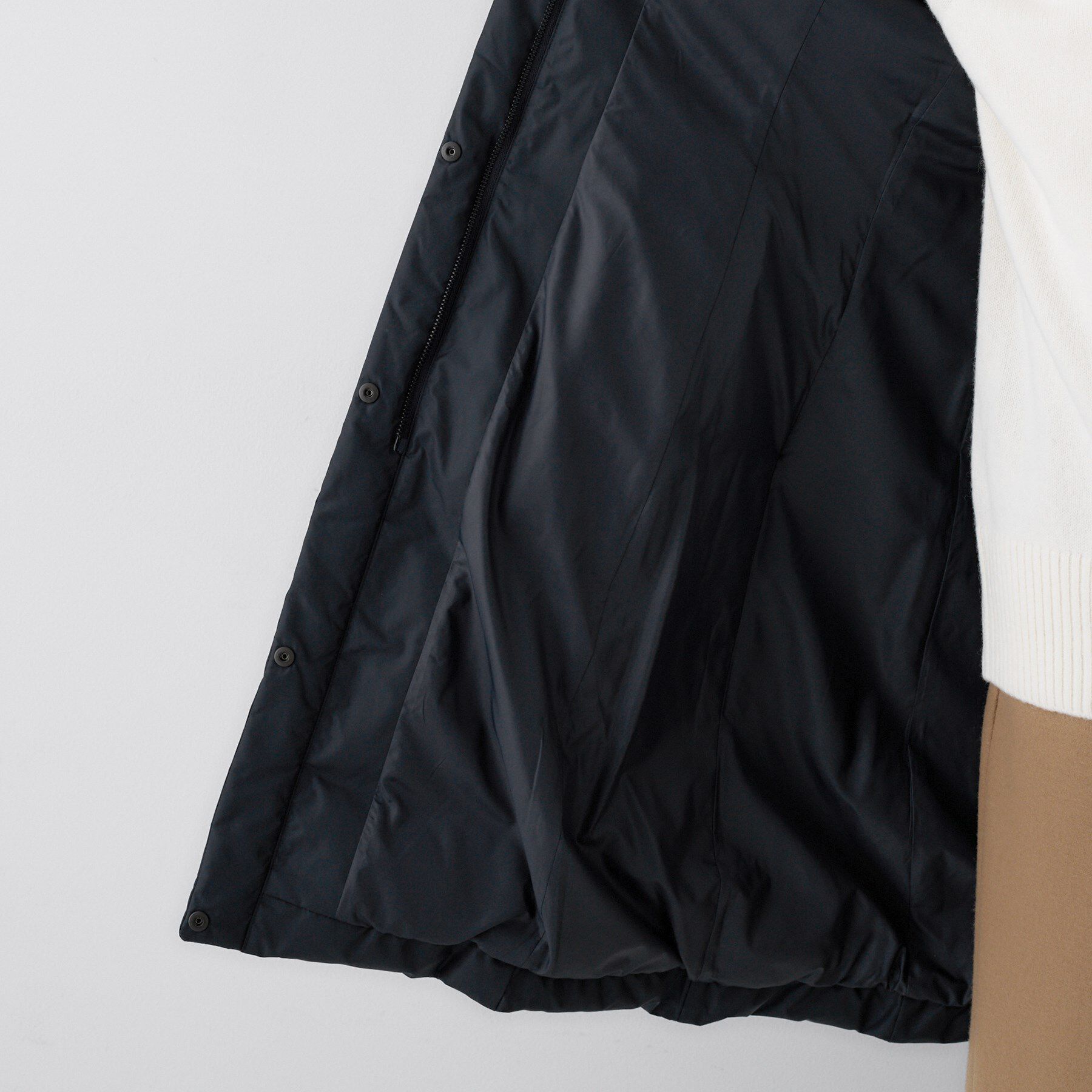 UNTITLED「【はっ水機能/フード取り外し可/防寒】ロングダウンコート」|ダウン|