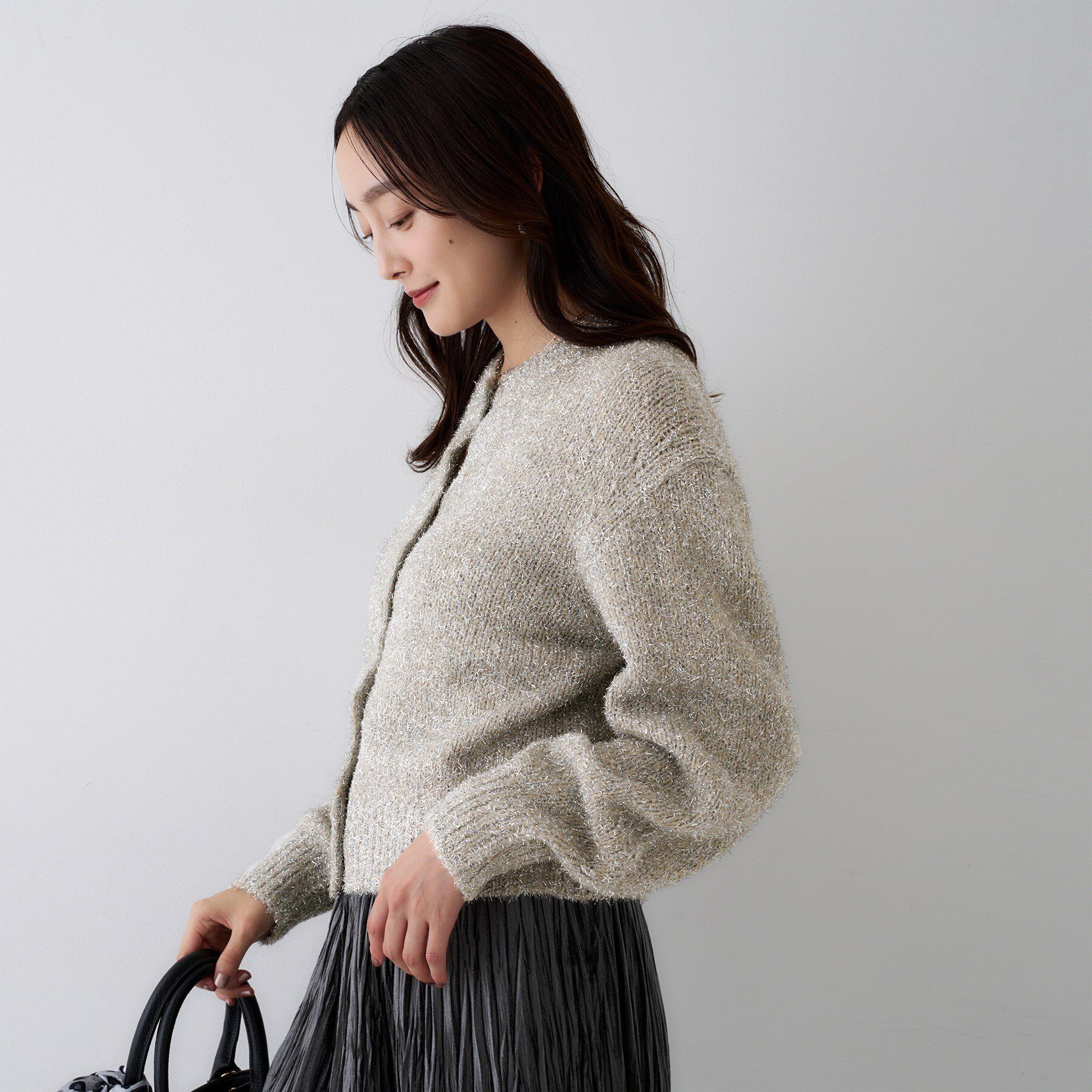 UNTITLED「【ラメ風/着映え】ファンシーヤーン カーディガン」|カーディガン|