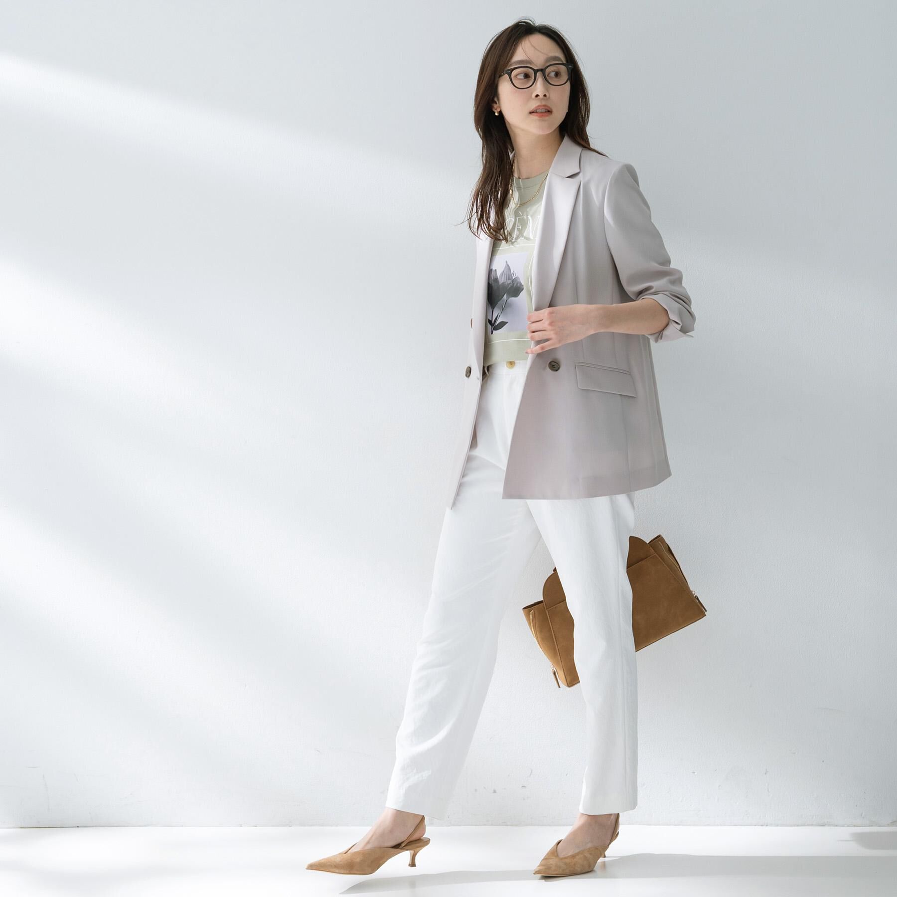 UNTITLED「【UV/接触冷感/洗える】エアリー ダブルブレストジャケット」|テーラードジャケット|