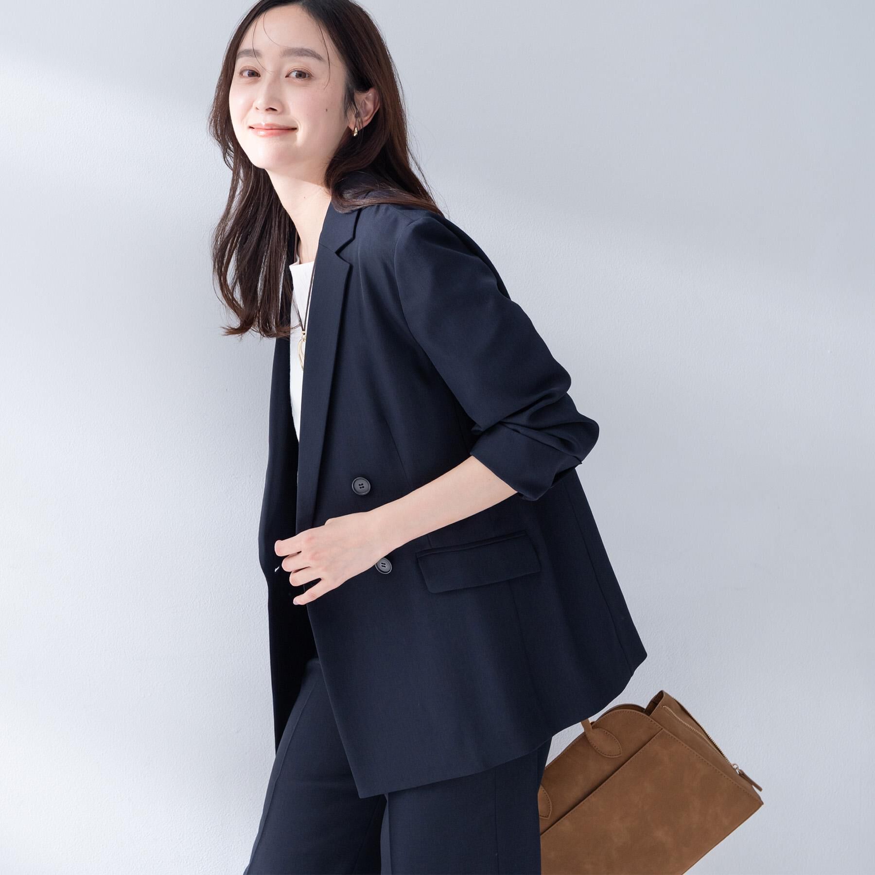 UNTITLED「【UV/接触冷感/洗える】エアリー ダブルブレストジャケット」|テーラードジャケット|