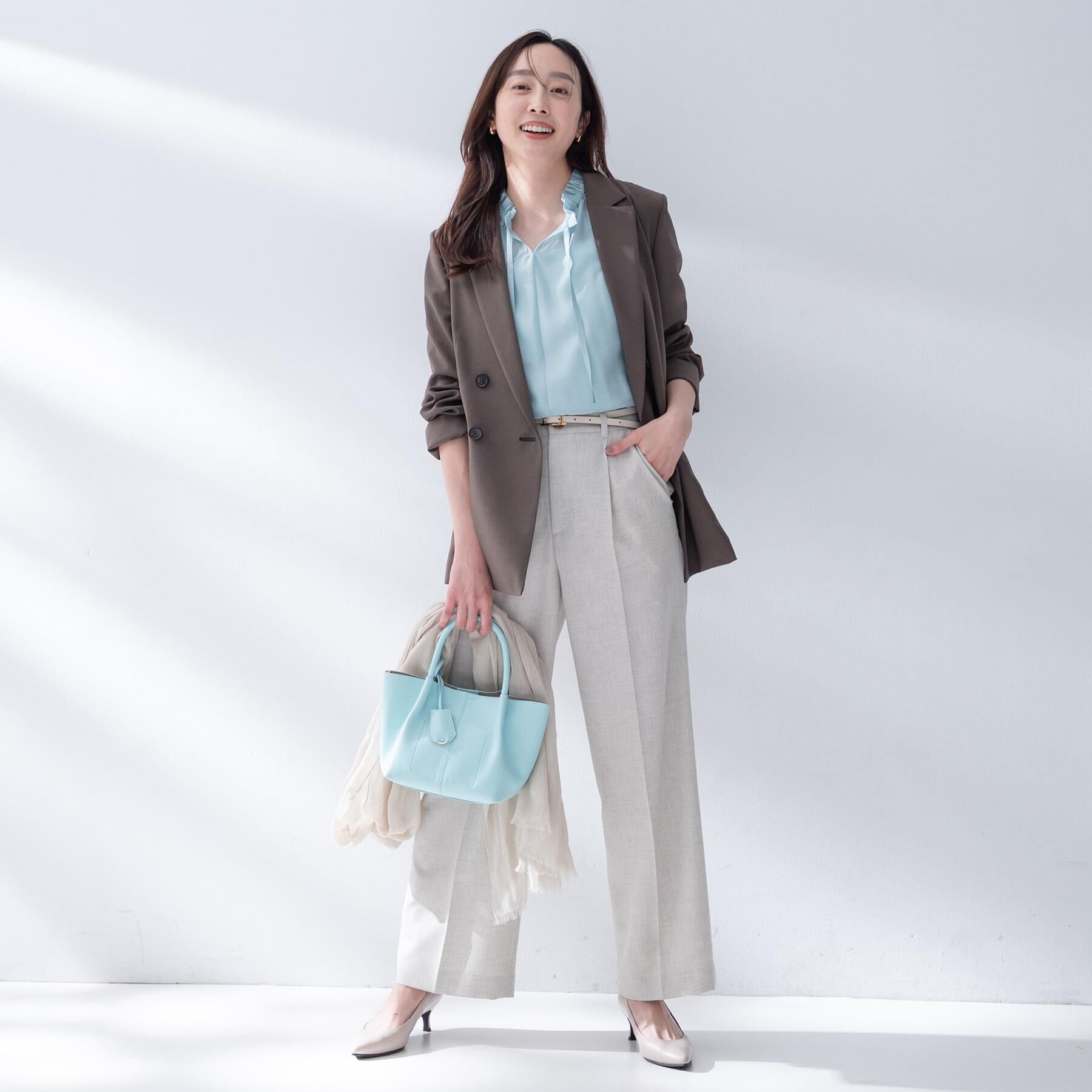 UNTITLED「【UV/接触冷感/洗える】エアリー ダブルブレストジャケット」|テーラードジャケット|