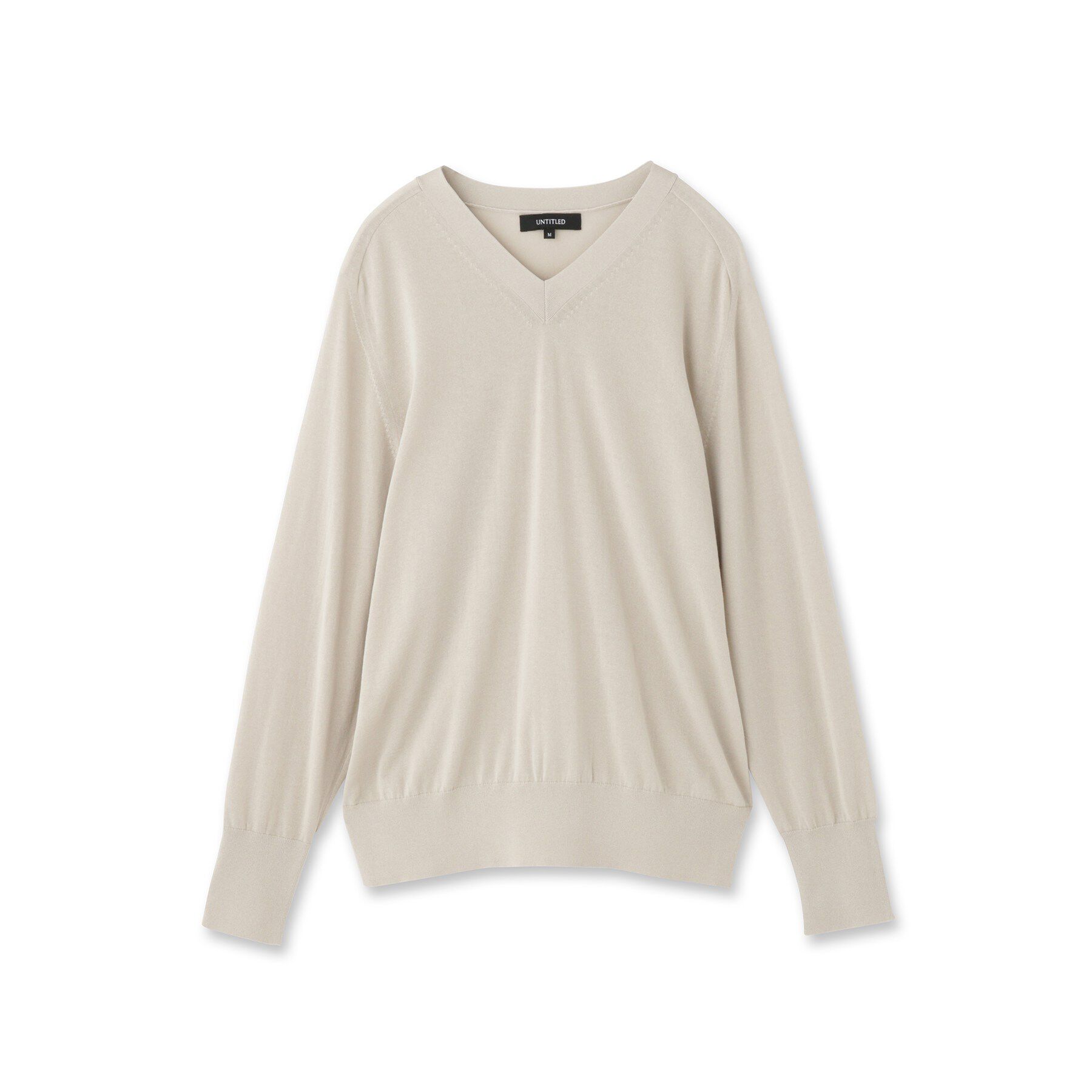UNTITLED「【アンサンブル可/洗える】シアーVネックニット」|ニット・セーター|