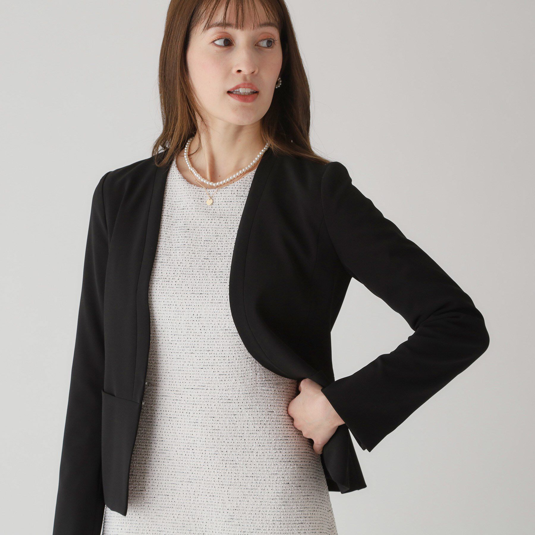 COUP DE CHANCE「【洗える／日本製】ノーカラージャケット」|ノーカラージャケット|