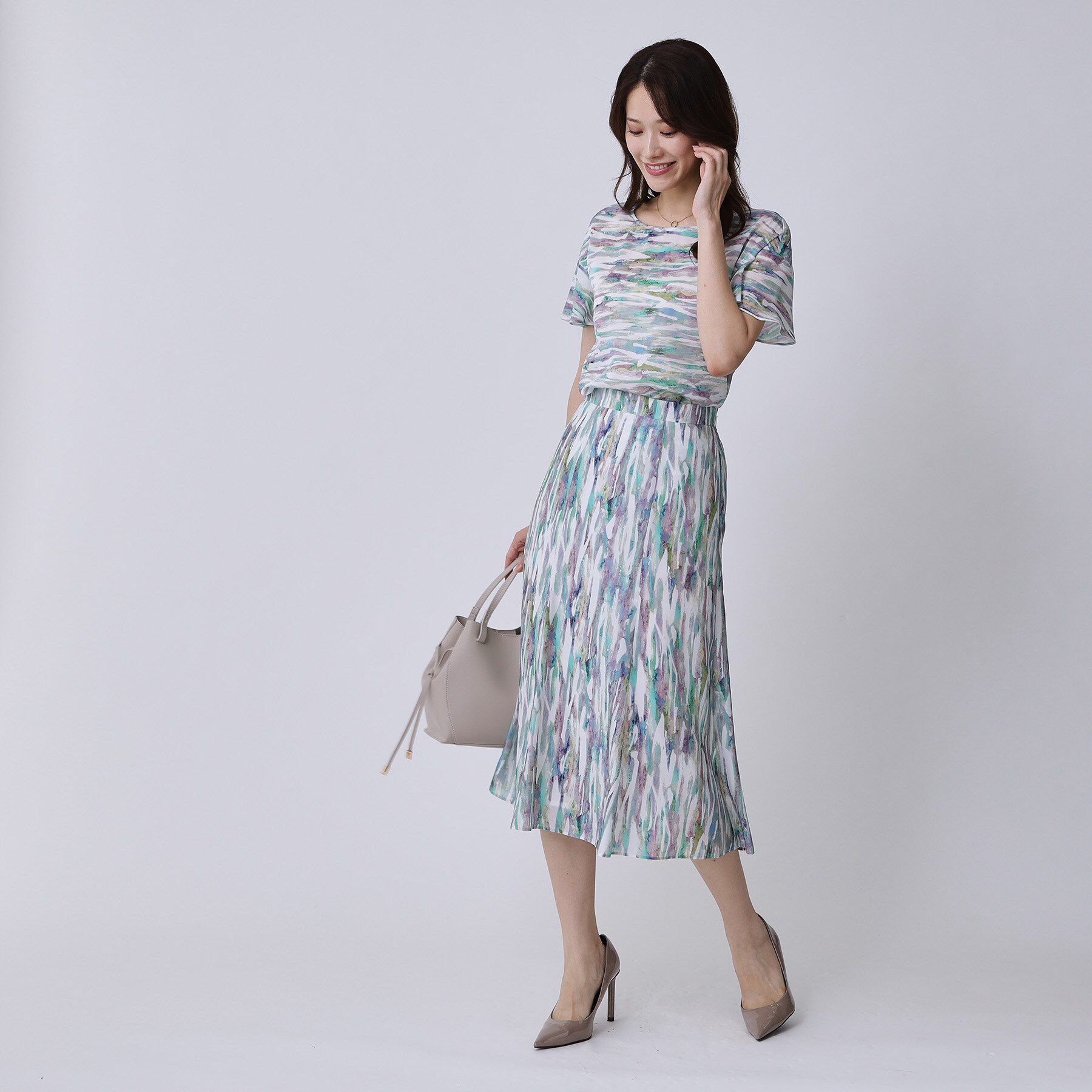 COUP DE CHANCE「【手洗い可／日本製】プリント柄ブラウス」|シャツ・ブラウス|