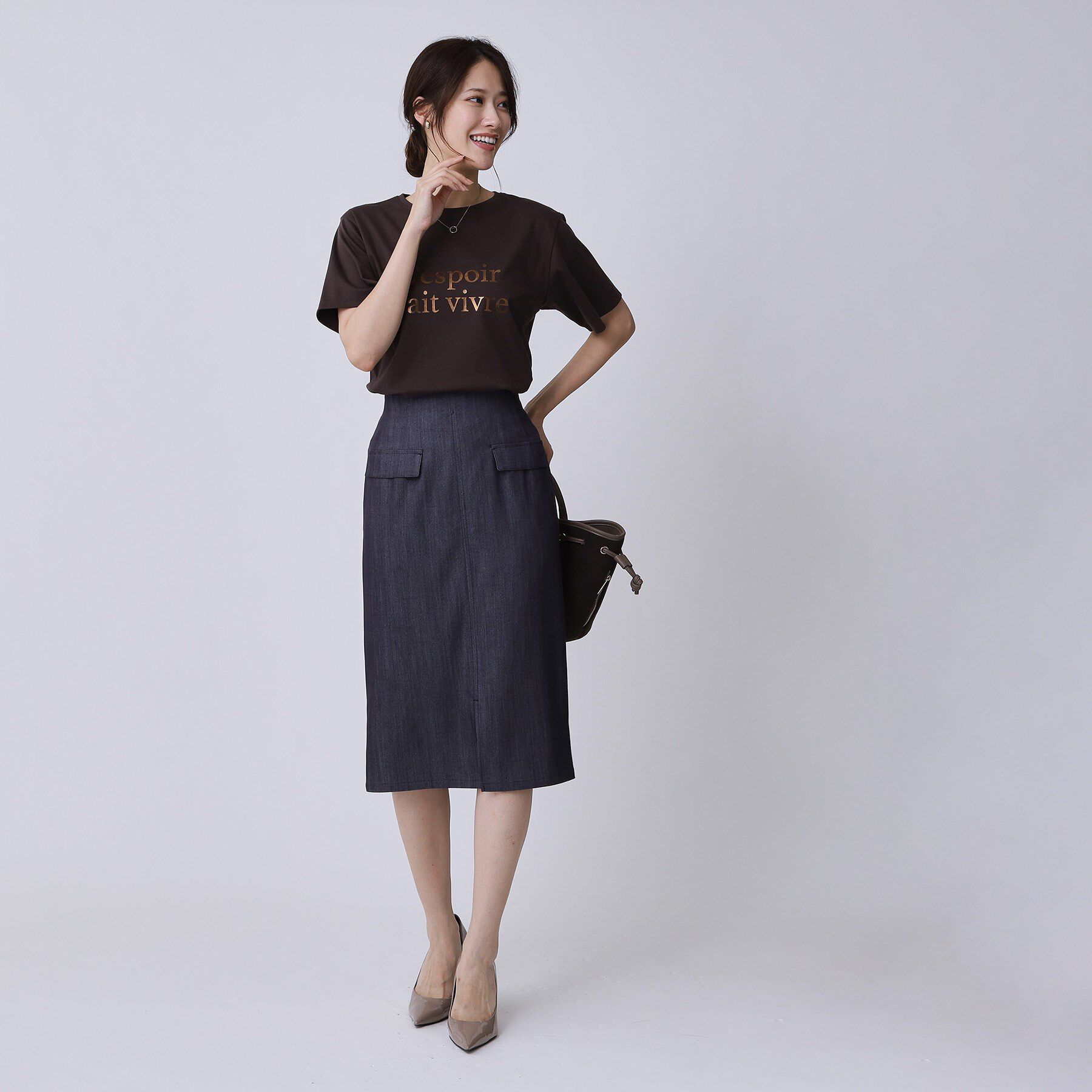 COUP DE CHANCE「【手洗い可／日本製】デニム風ナロータイトスカート」|スカート|