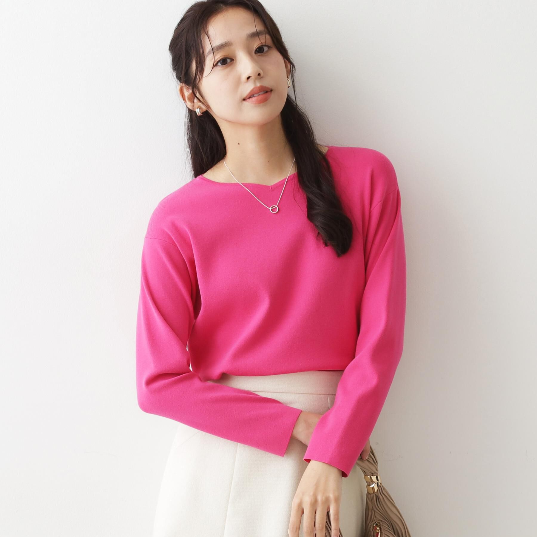 COUP DE CHANCE「【手洗い可】ハートネックのニットトップス」|ニット・セーター|