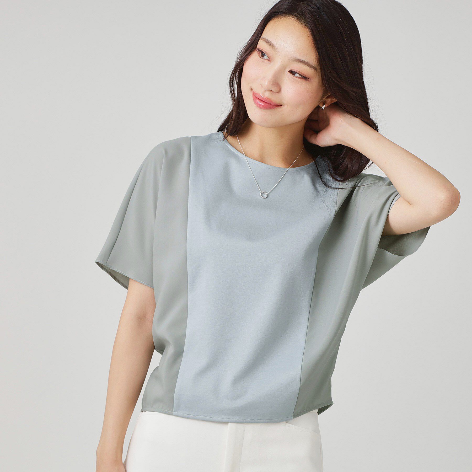 COUP DE CHANCE「【手洗い可／日本製】ドルマンジャージトップス」|Tシャツ・カットソー|