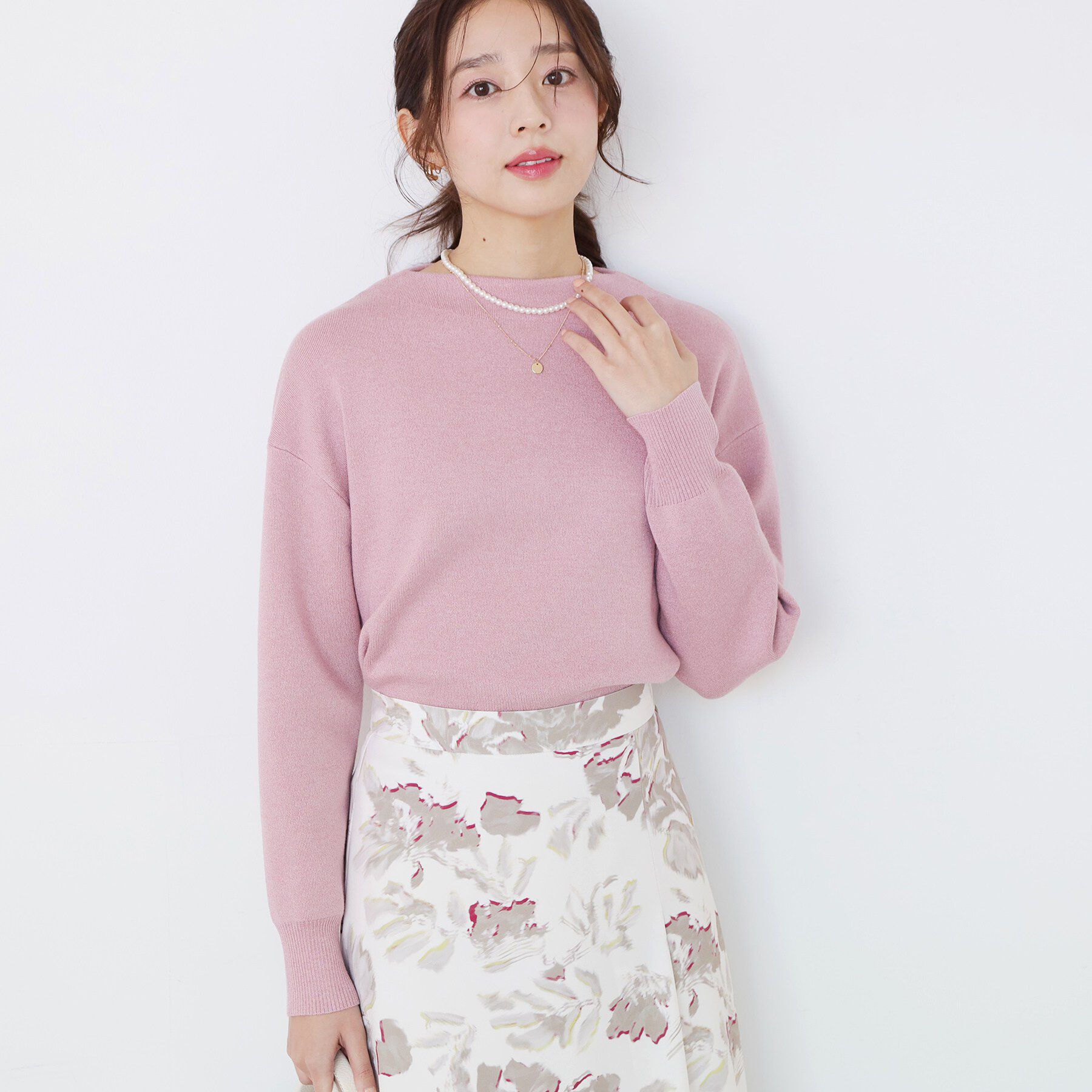 COUP DE CHANCE「【手洗い可】ラメ混ニットトップス」|ニット・セーター|