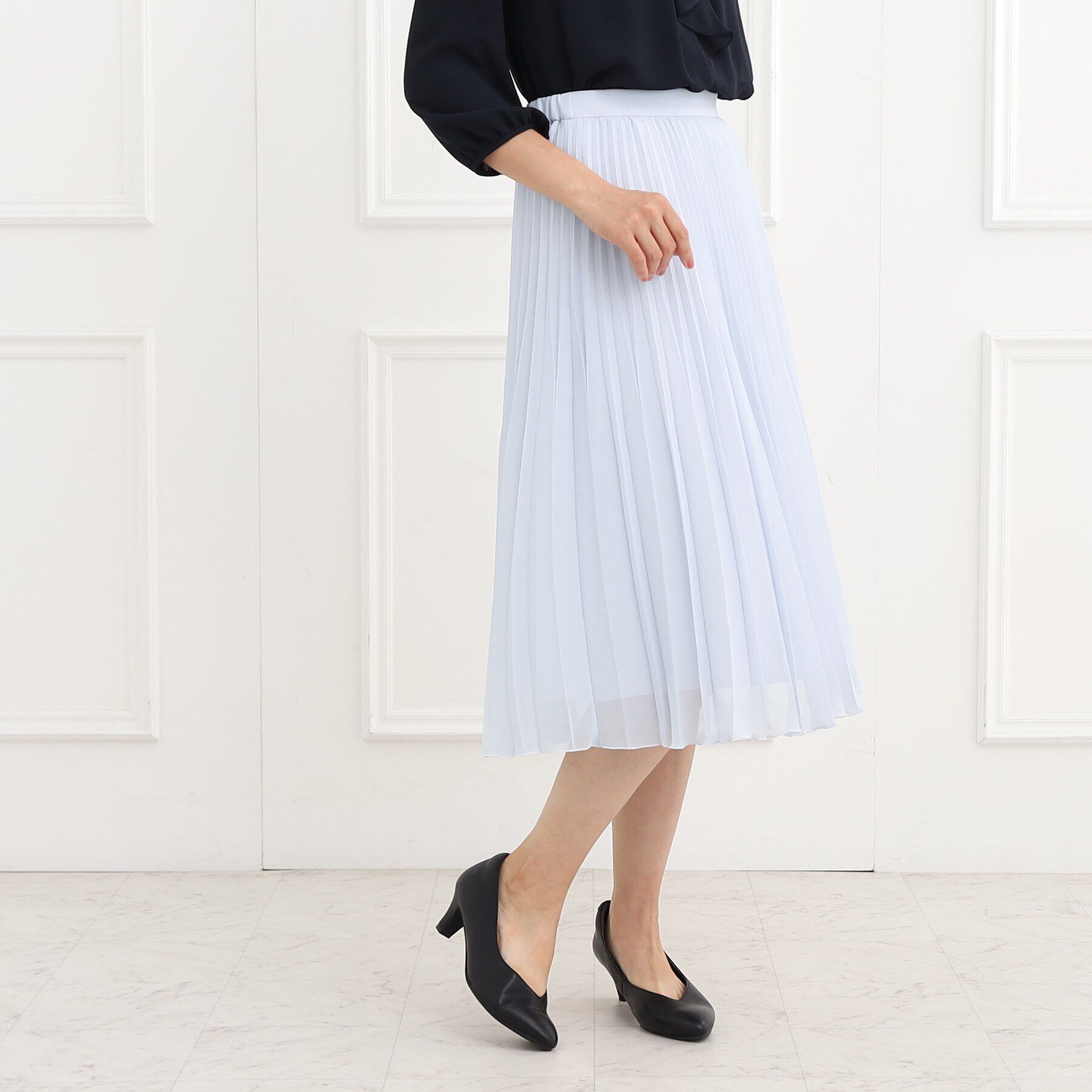 Reflect「【フォーマル/洗える】シフォンジョーゼットプリーツスカート」|スカート|