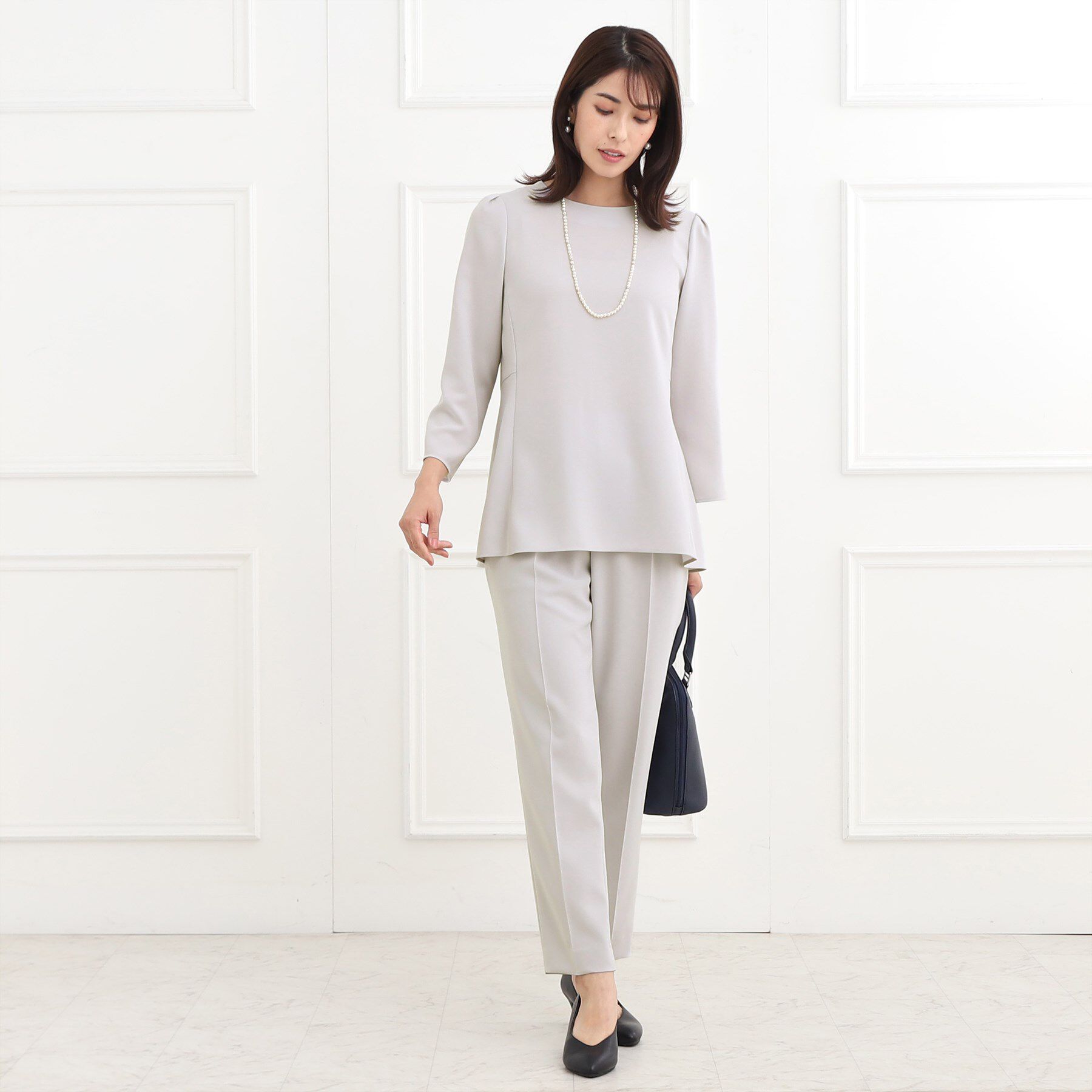 Reflect「【フォーマル/洗える/セットアップ可】ぺプラムデザインブラウス」|シャツ・ブラウス|