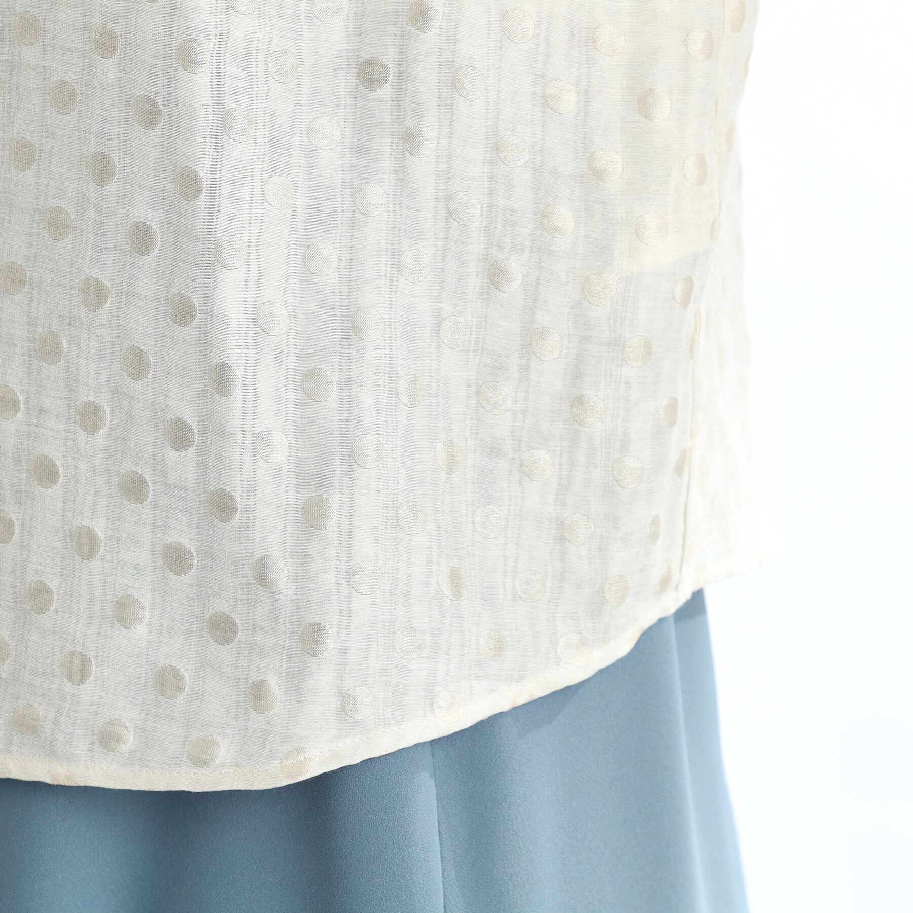 Reflect「【手洗い可】ドットジャカードブラウス」|シャツ・ブラウス|