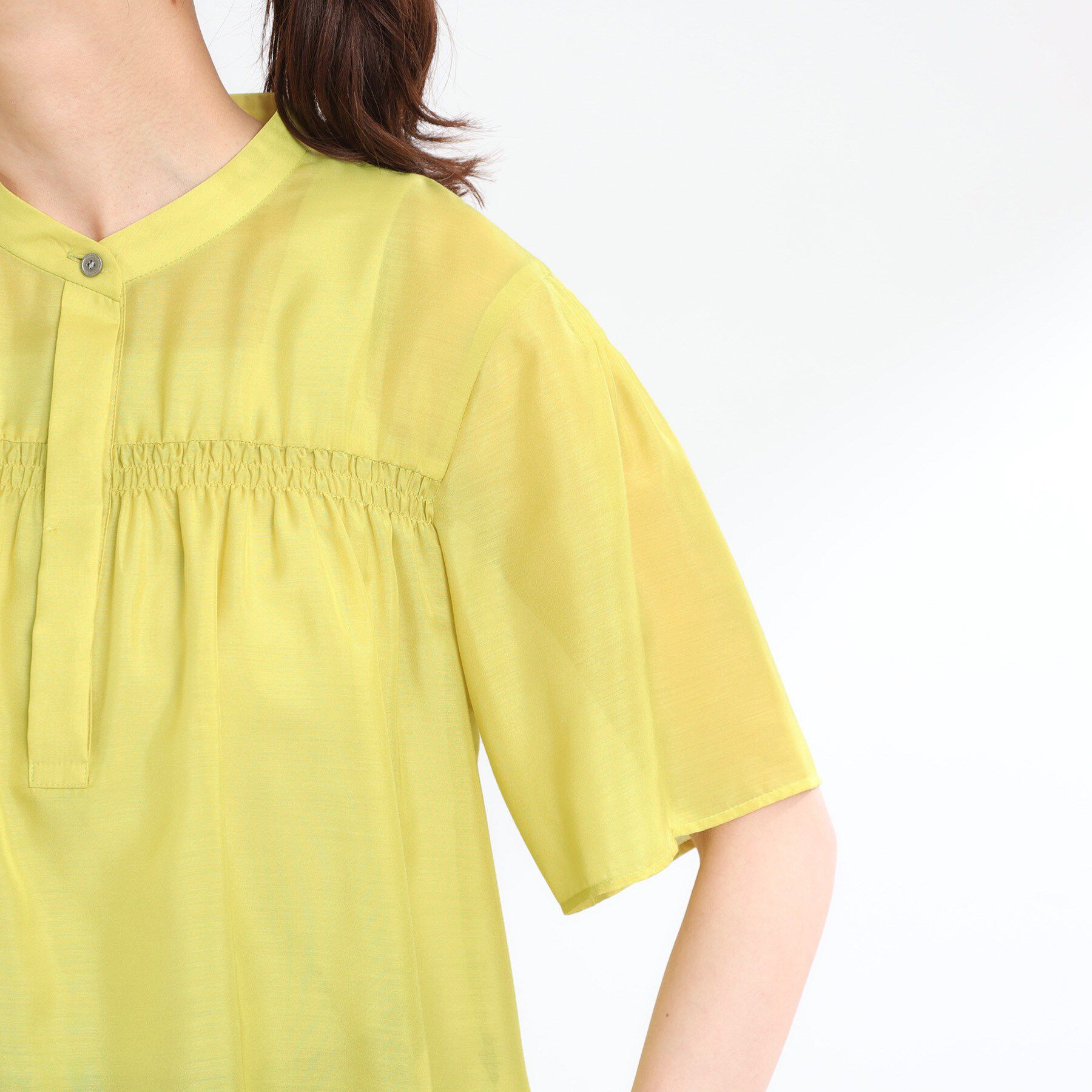 Reflect「【選べる5色◎／マシンウォッシュ可】シャーリングデザインブラウス」|シャツ・ブラウス|