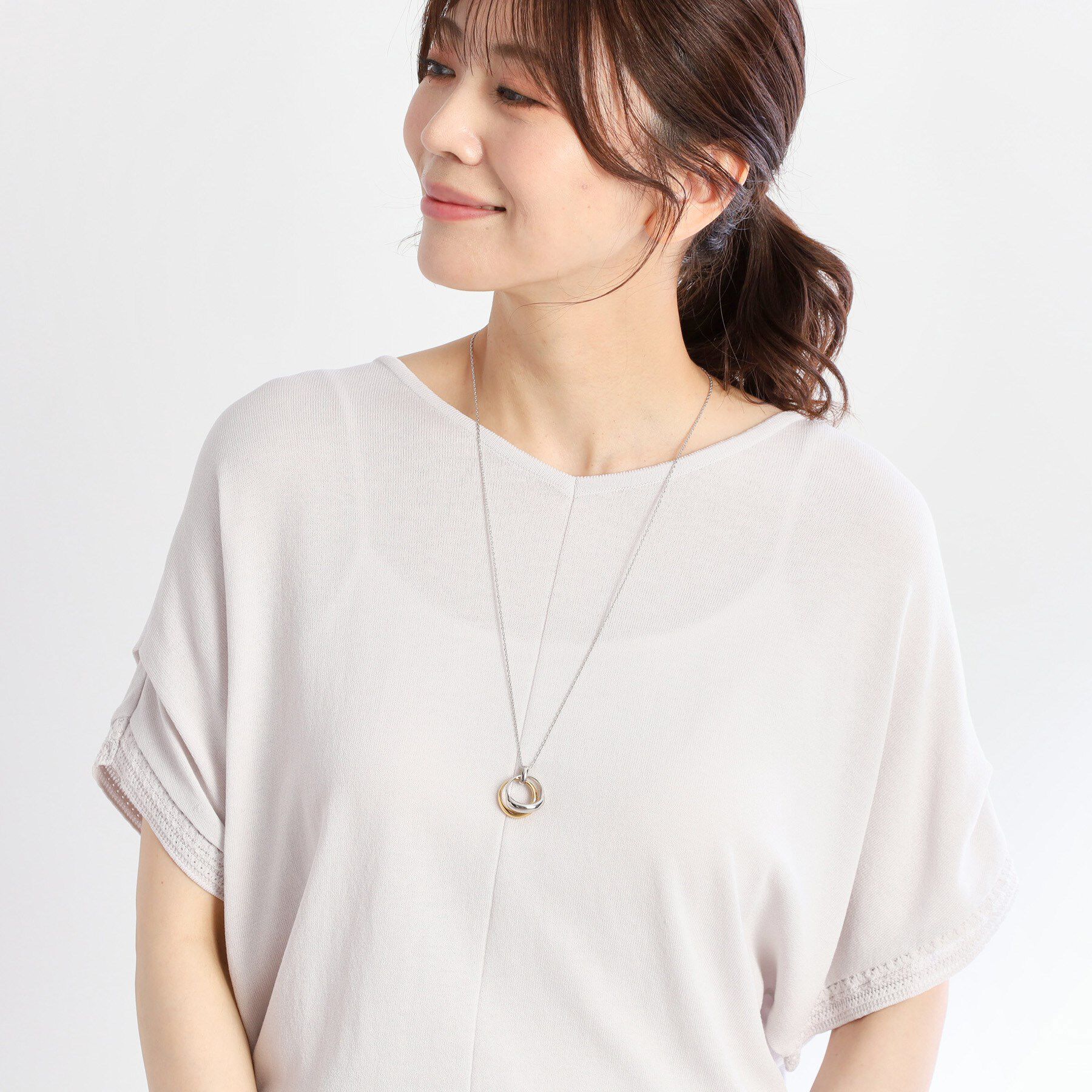 Reflect「【カジュアルにもエレガントにも◎】ダブルリングネックレス」|ネックレス|