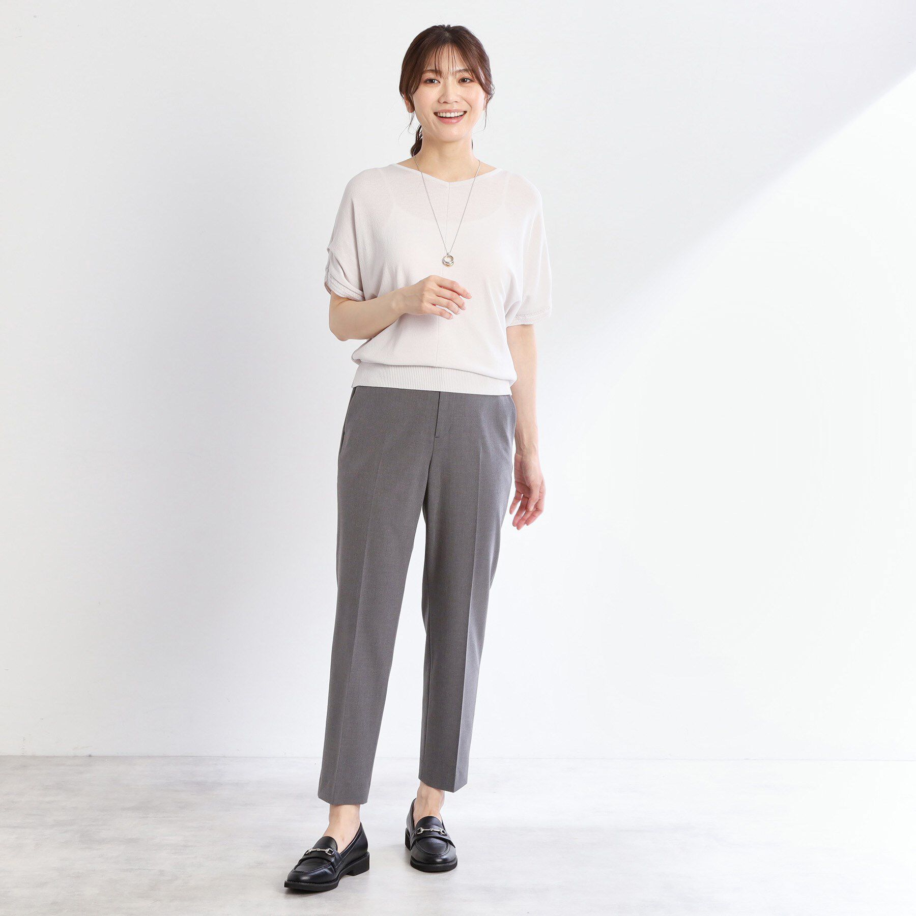 Reflect「【選べる7色◎／手洗い可／二の腕カバー】半袖ニット」|ニット・セーター|