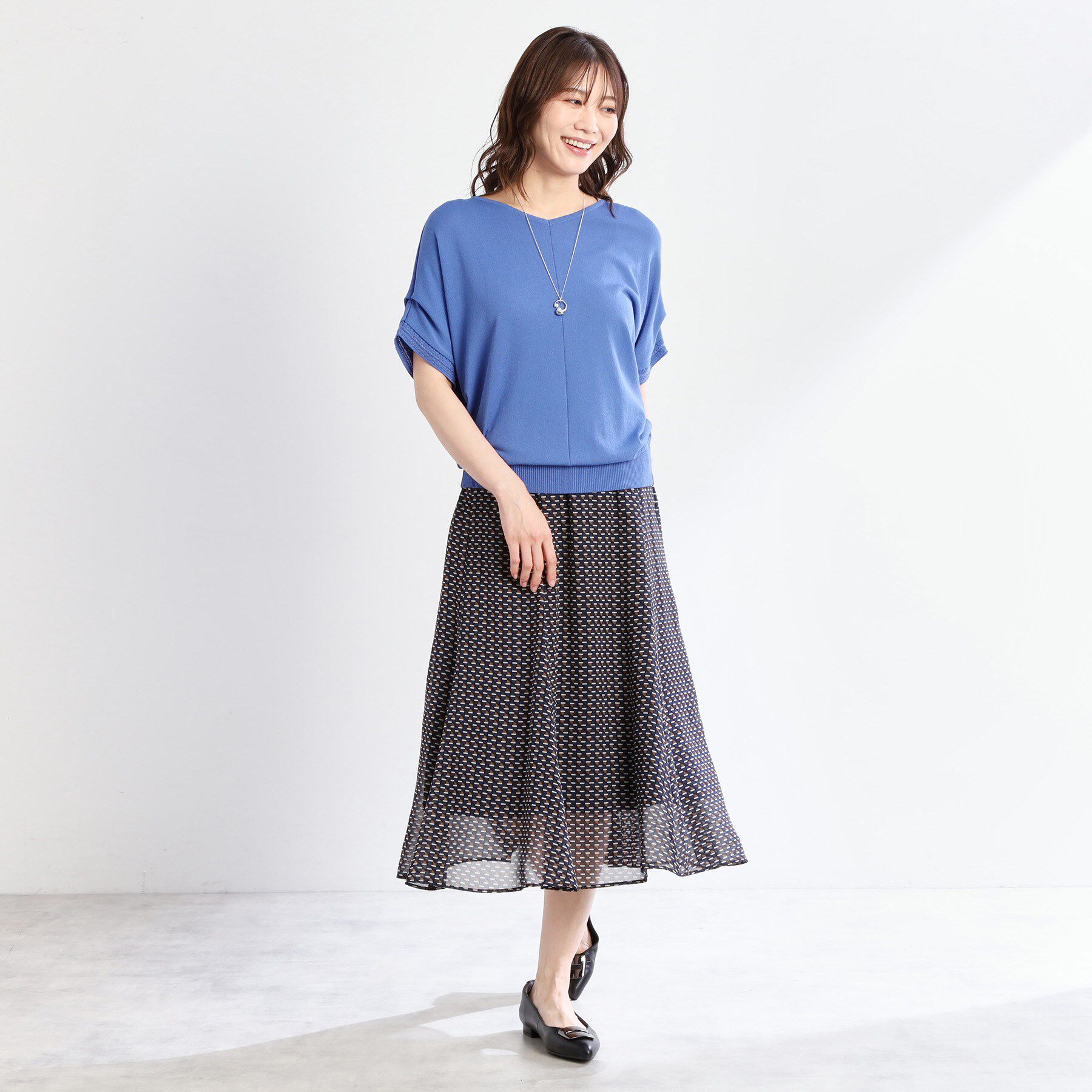 Reflect「【選べる7色◎／手洗い可／二の腕カバー】半袖ニット」|ニット・セーター|