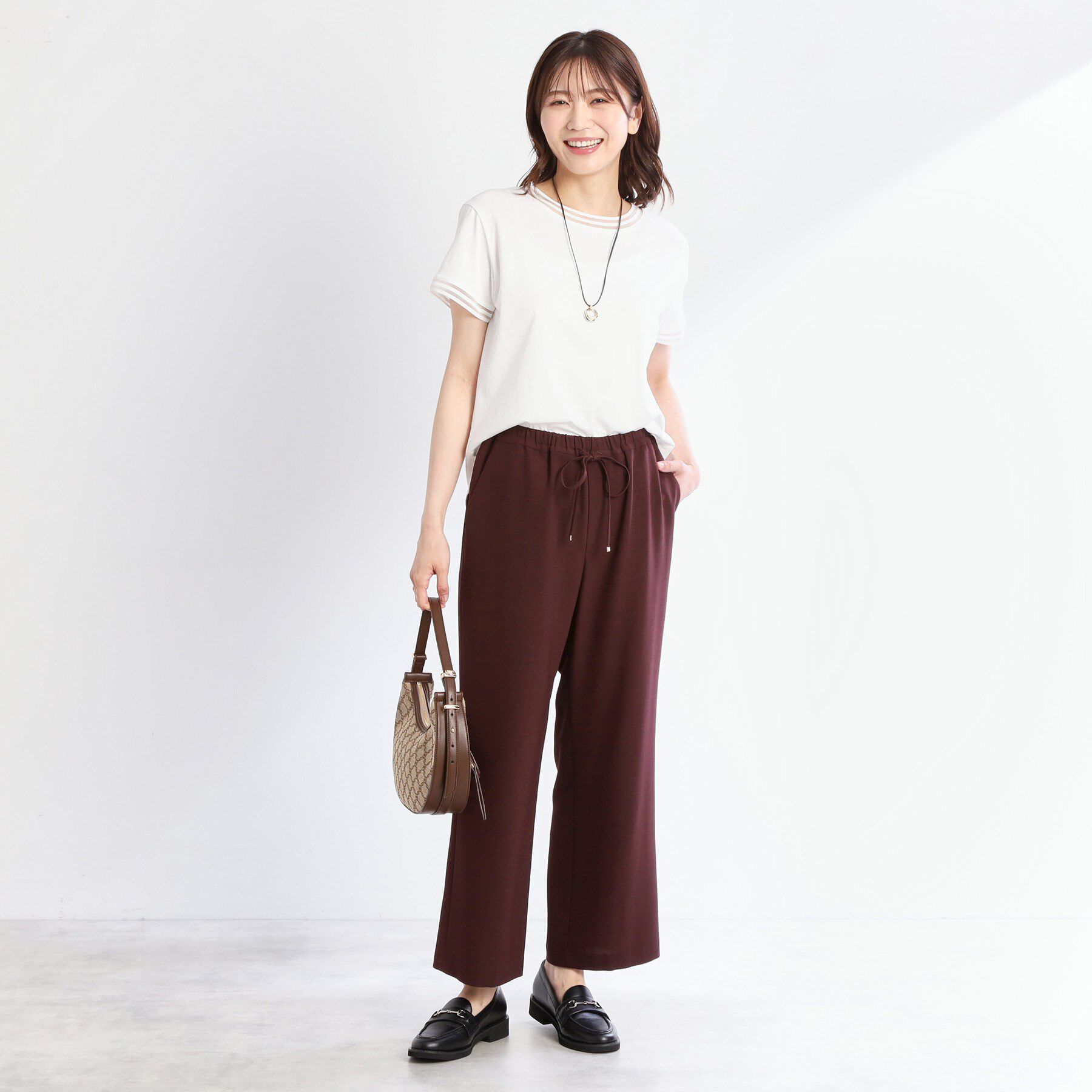 Reflect「【インナーにおすすめ◎】シアーネックデザインプルオーバー」|Tシャツ・カットソー|